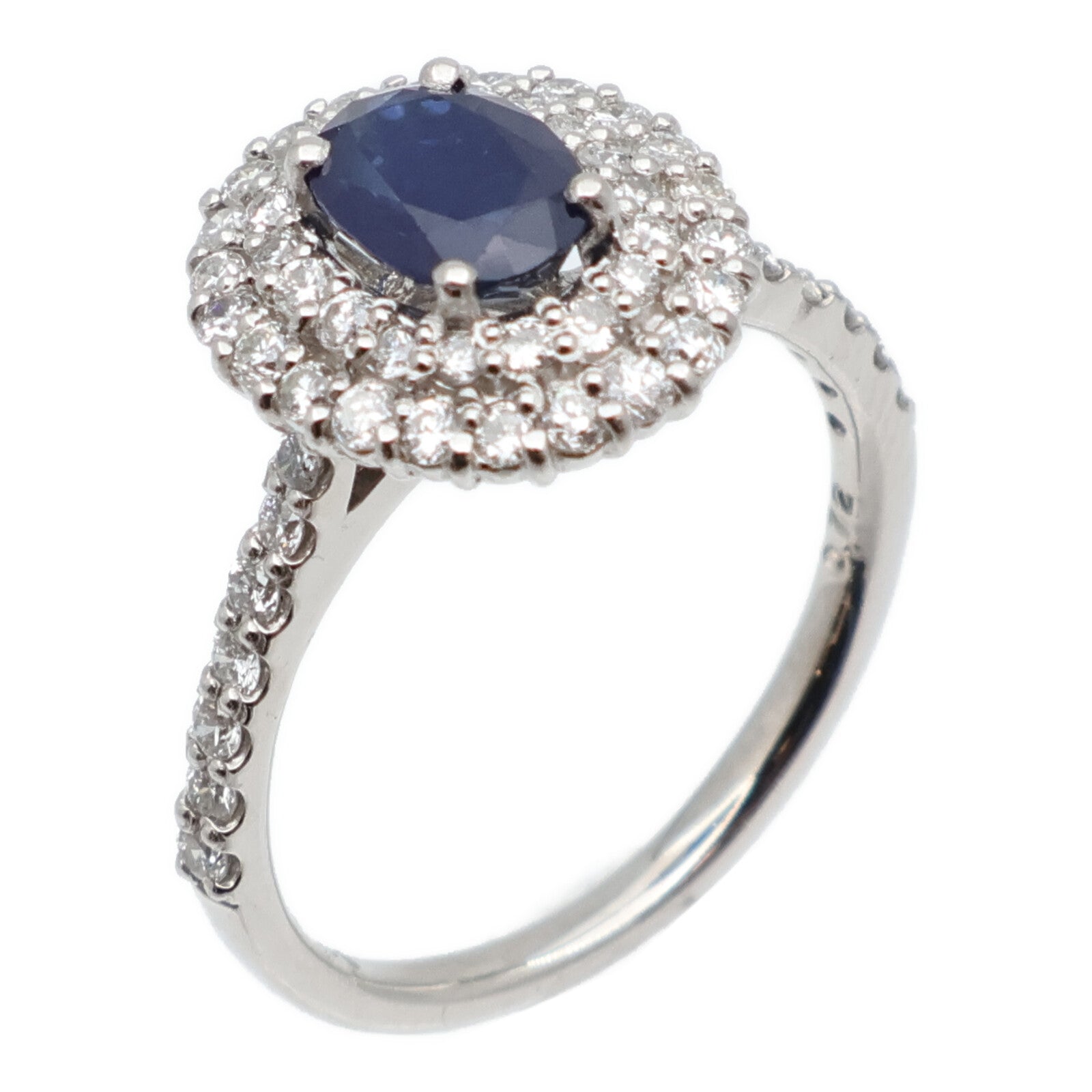 JEWELRY PT900鉑金Sapphire Diamond Ring藍寶石/鑽石戒指