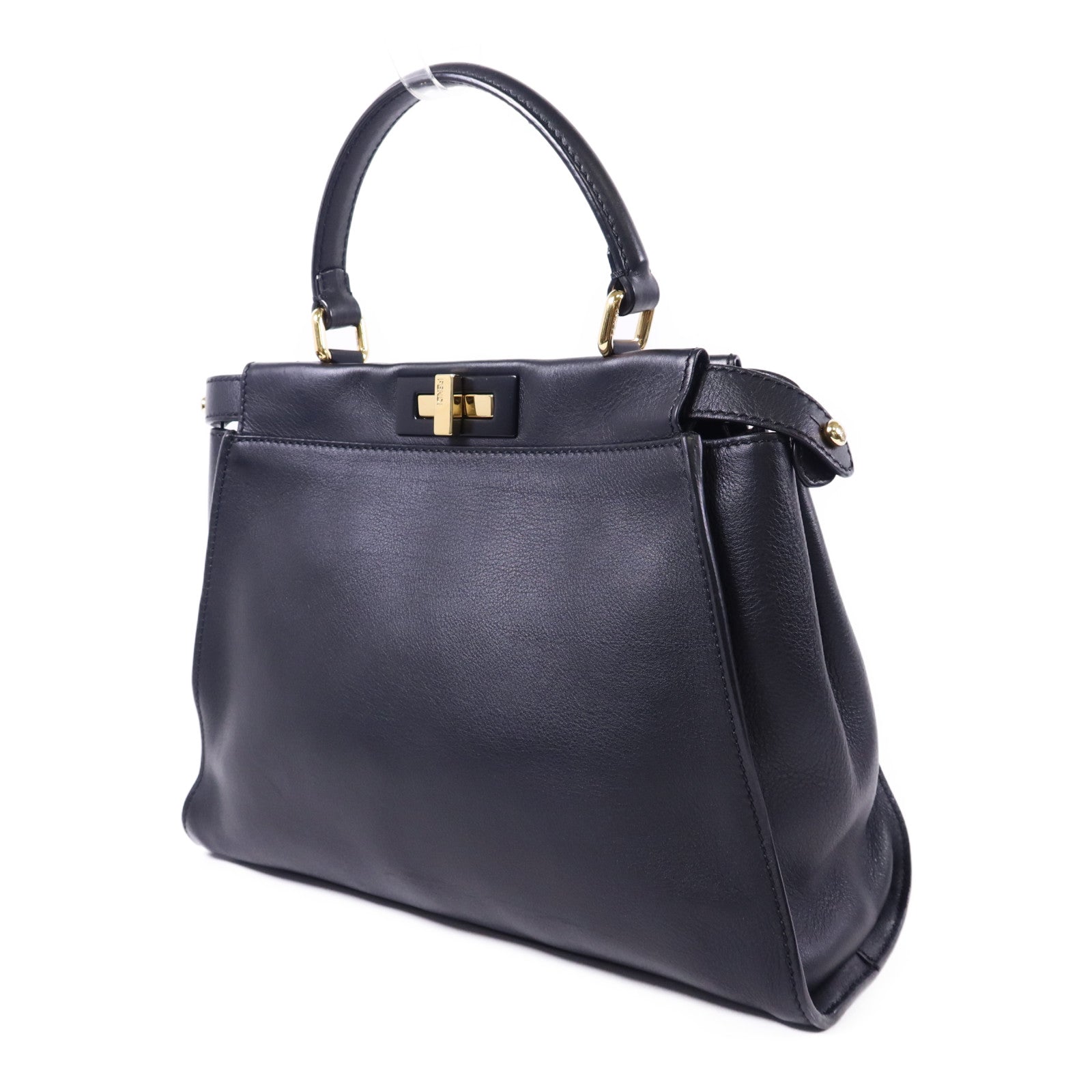 FENDI 牛皮皮革Peekaboo金扣手挽肩背兩用袋