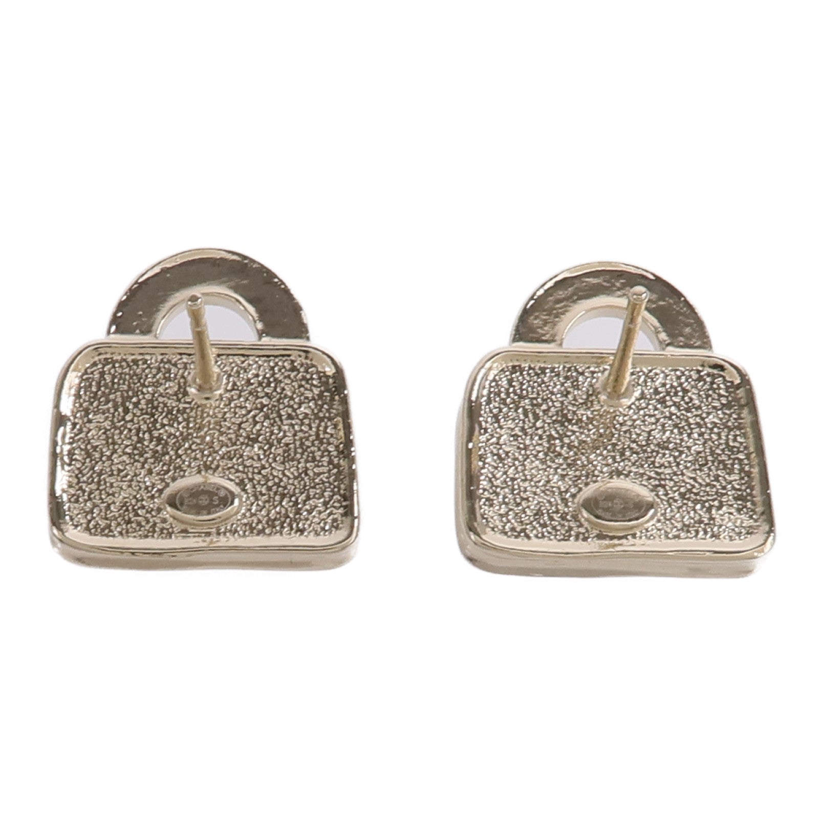 CHANEL 金屬CC Logo Pearly Handbag Earrings耳環