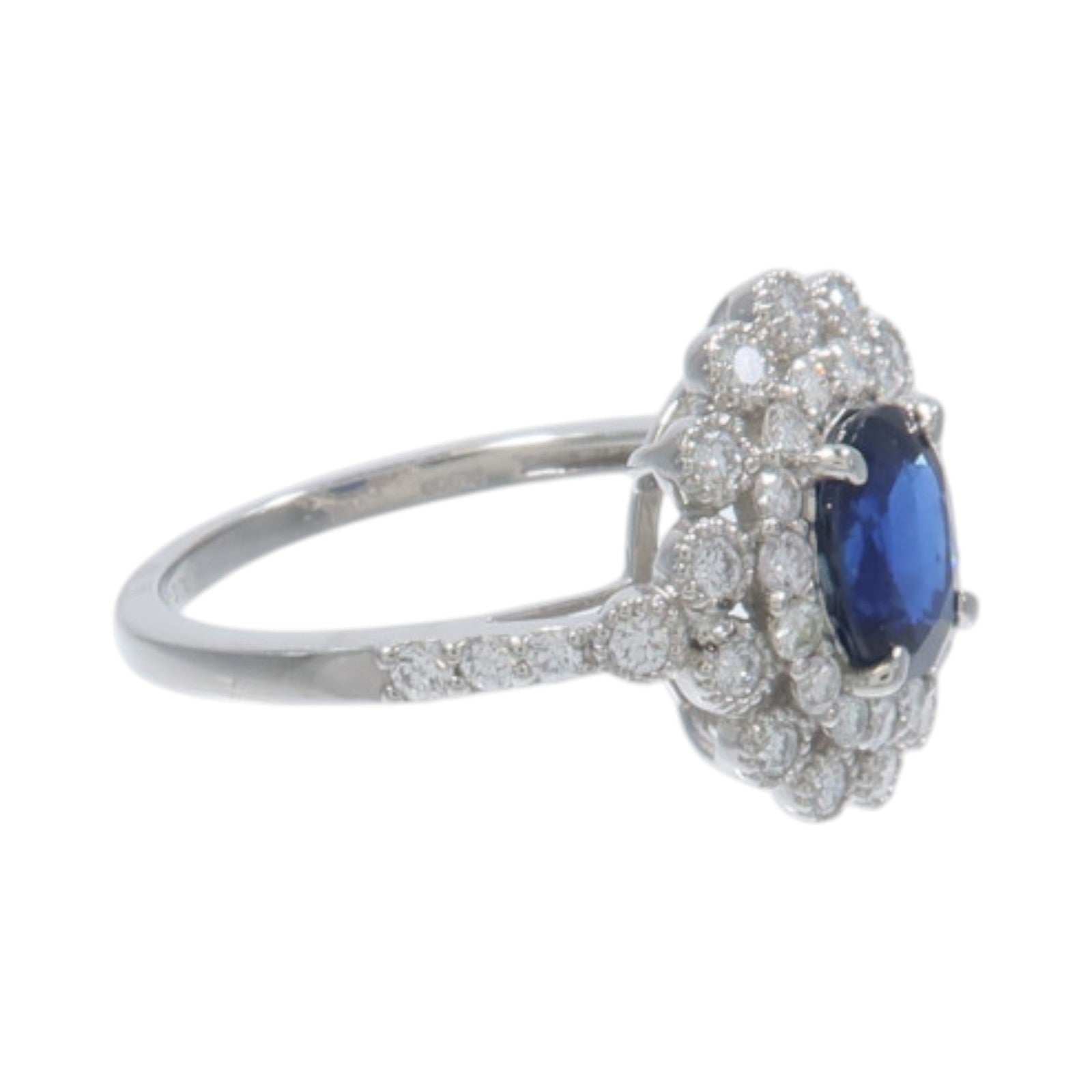 JEWELRY PT900鉑金Sapphire Diamond Ring藍寶石/鑽石戒指
