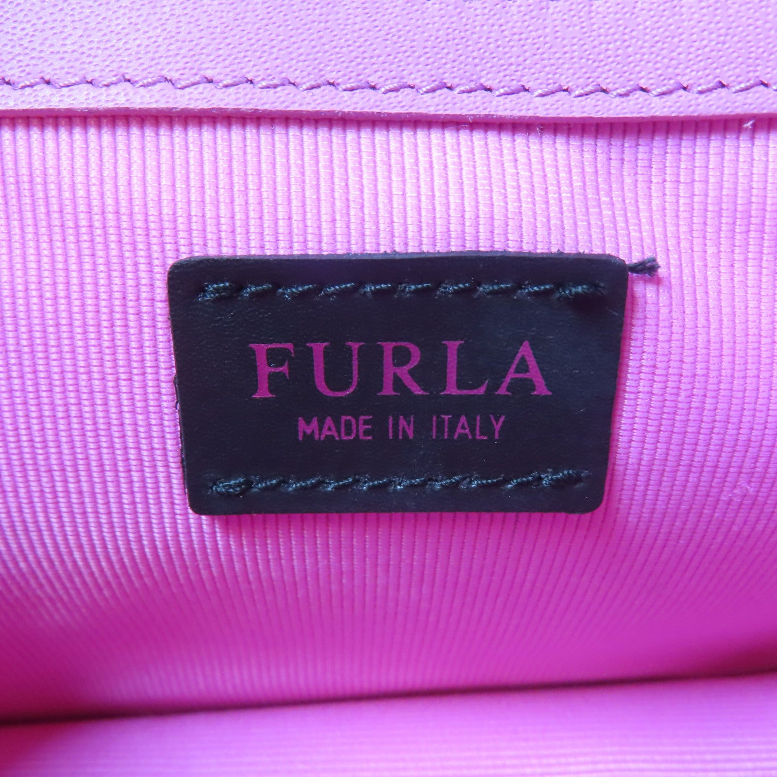 Furla 【激減優惠】牛皮皮革Shoulder Bag銀扣手挽肩背兩用袋粉紅色