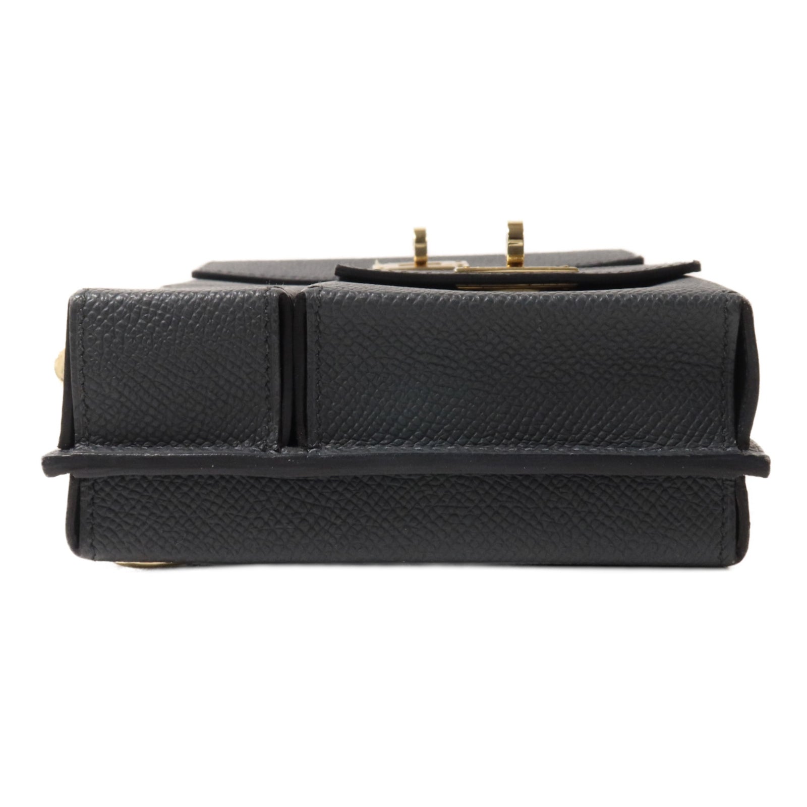 HERMES Epsom皮革Kelly Multipocket To Go Pouch肩背袋Gris Misty