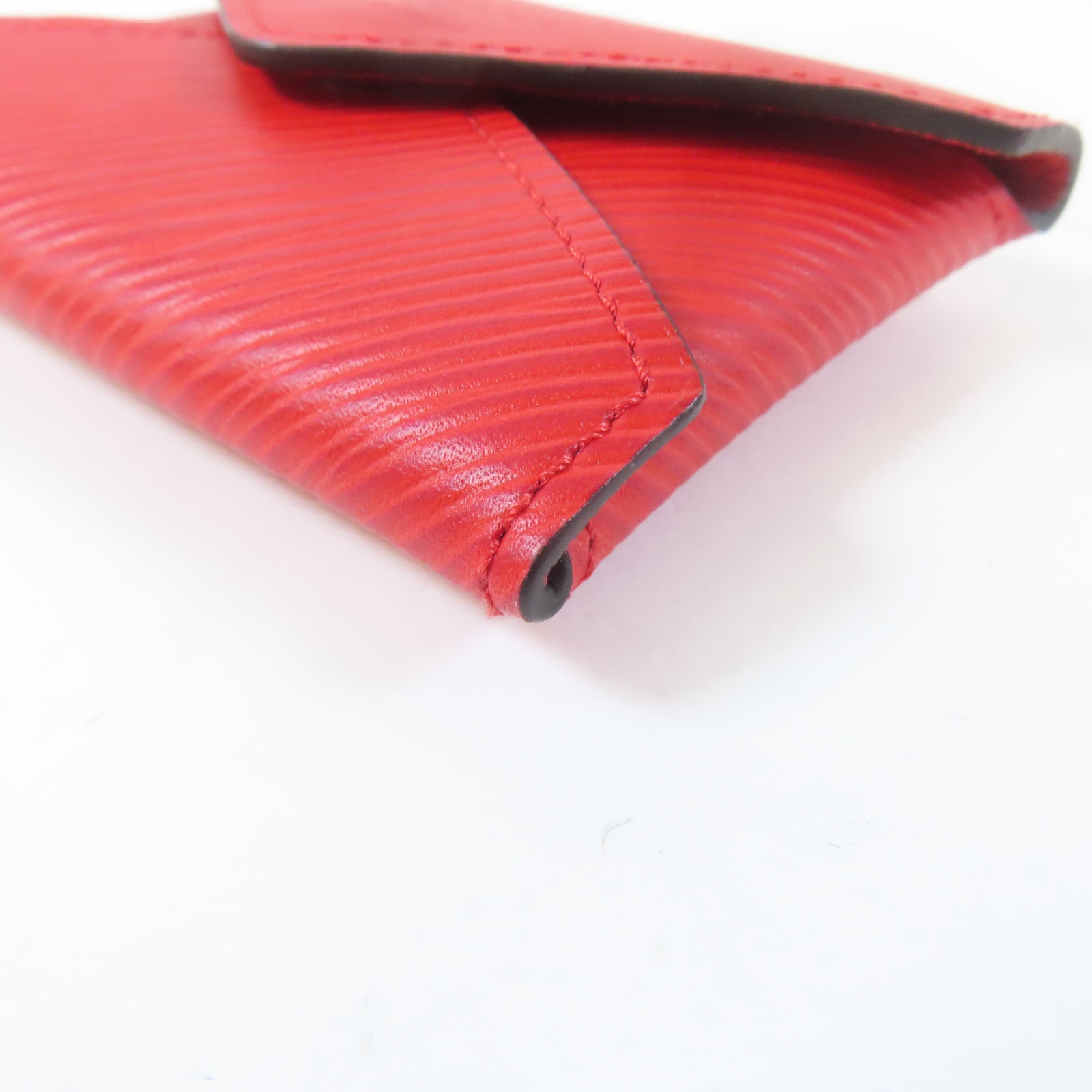 LOUIS VUITTON Epi Pochette Kirigami銀扣小袋粉紅色/紅色/深紅色