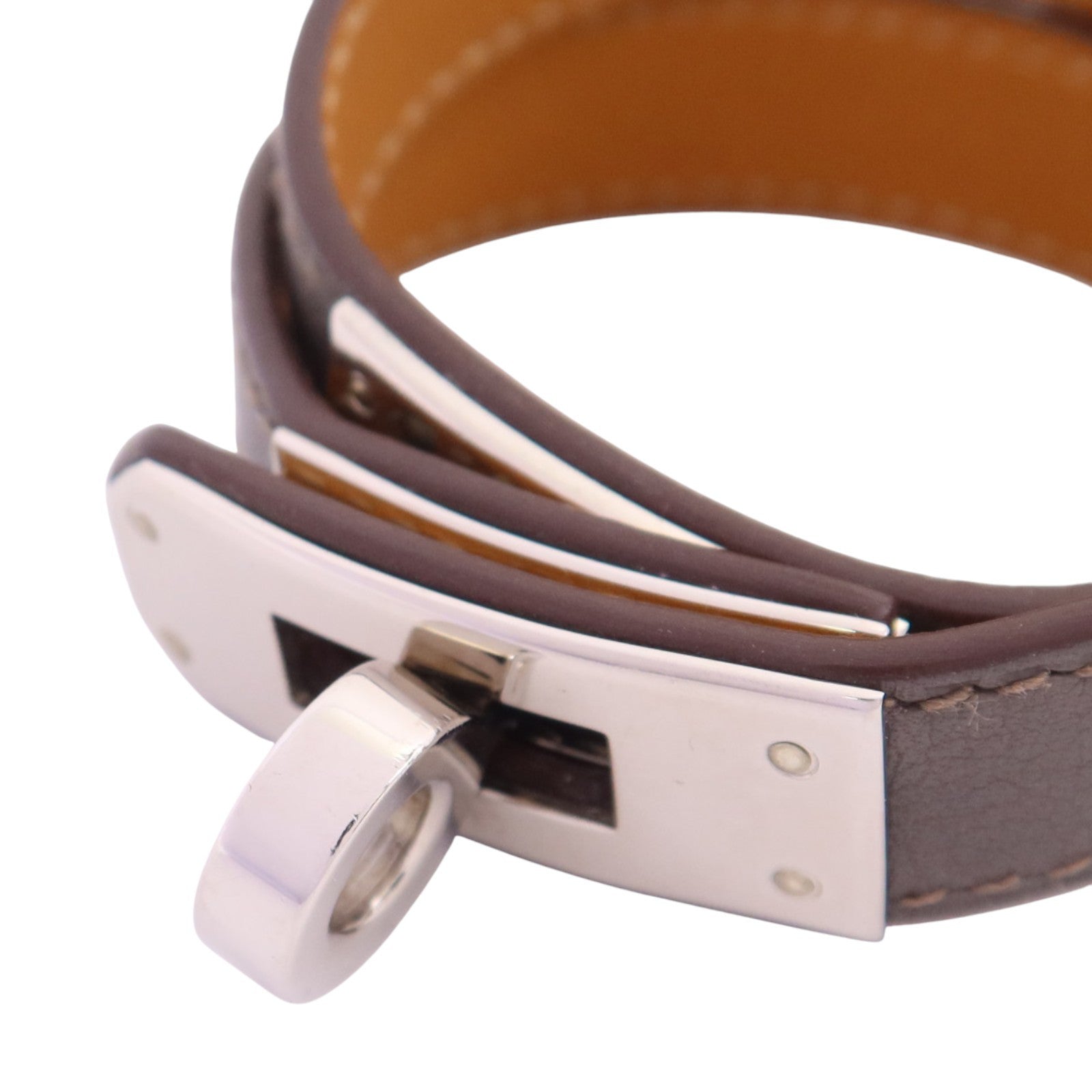 HERMES Swift皮革Kelly Double Tour Bracelet金扣手鏈