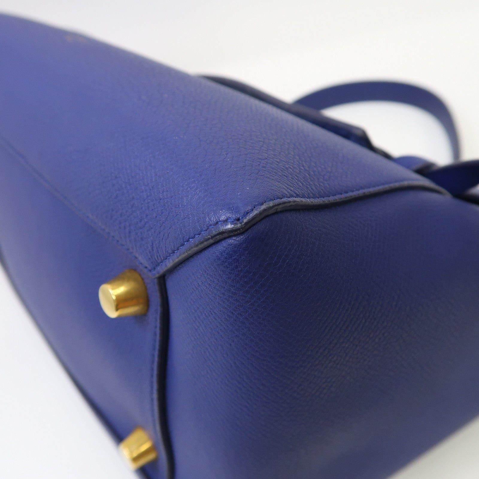 CELINE 【激減優惠】牛皮皮革Belt Bag金扣手挽肩背兩用袋藍色