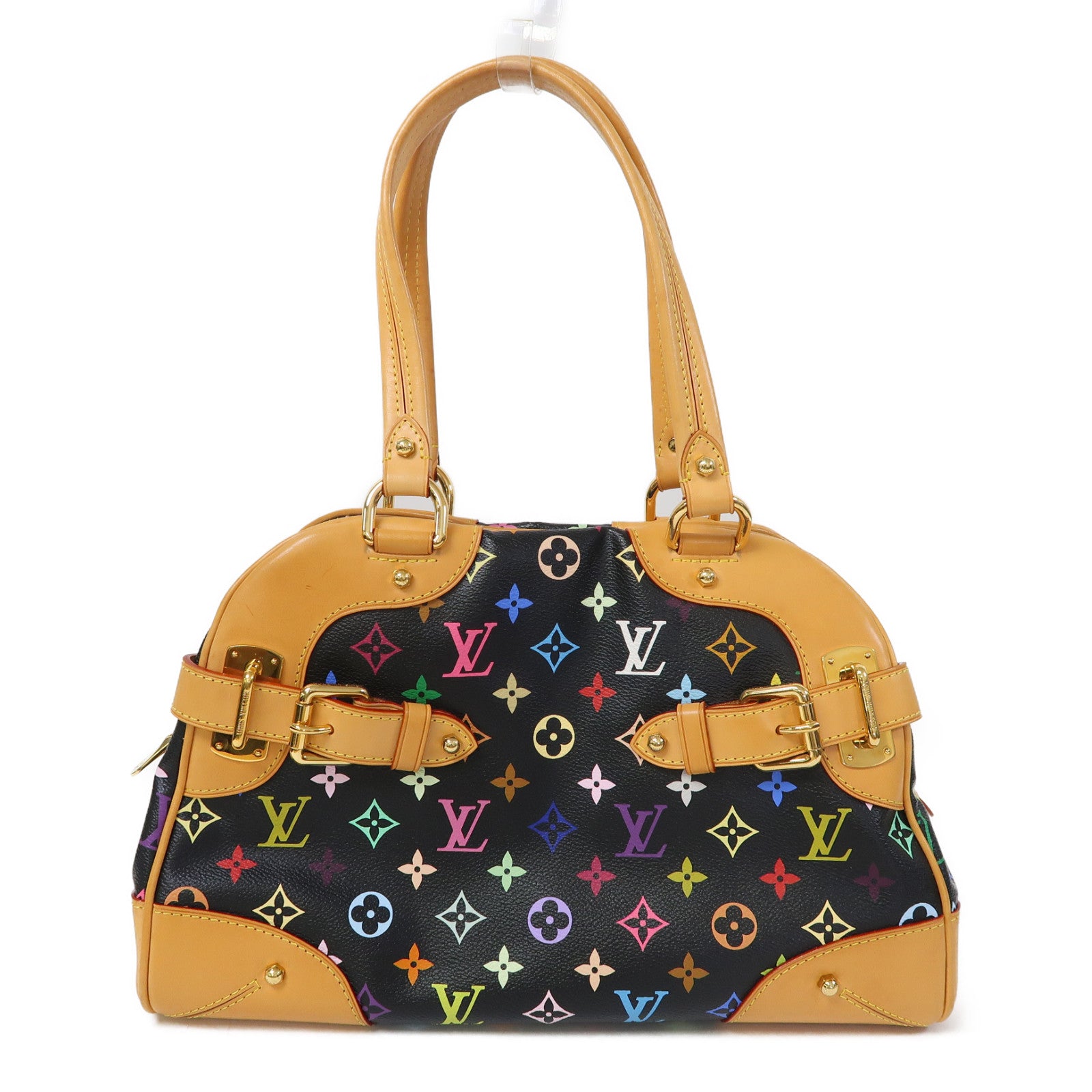 LOUIS VUITTON 【激減優惠】Monogram Multicolor Claudia金扣手挽袋黑色