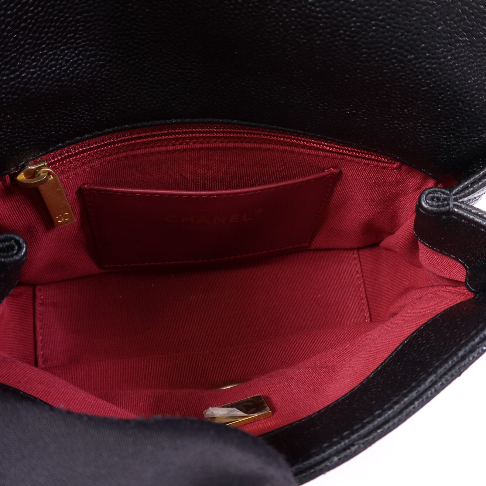 CHANEL 牛皮皮革Seasonal Matelasse金扣鏈帶肩背袋