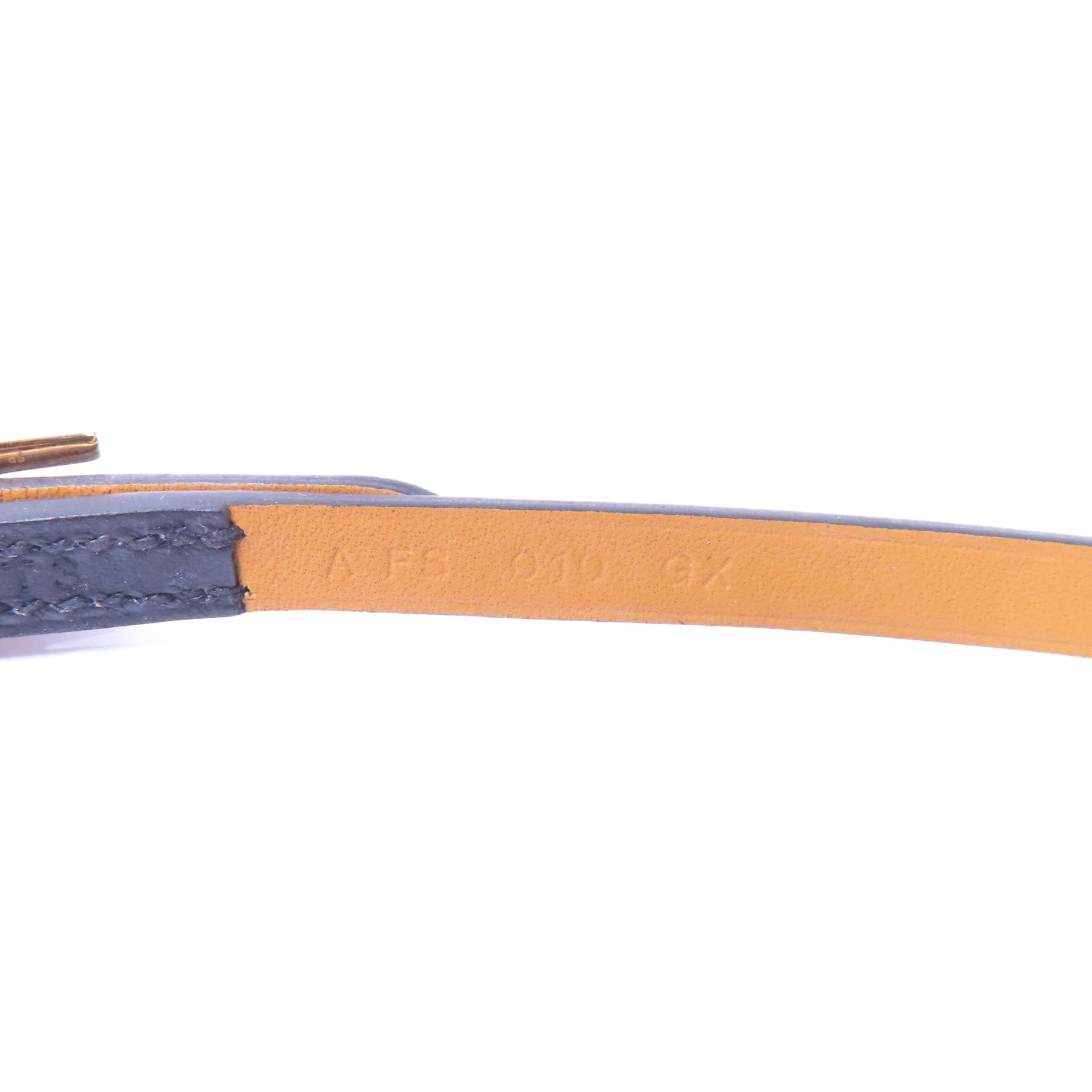 HERMES Swift皮革Behapi Double Tour Bracelet金扣手鏈黑色/啡色