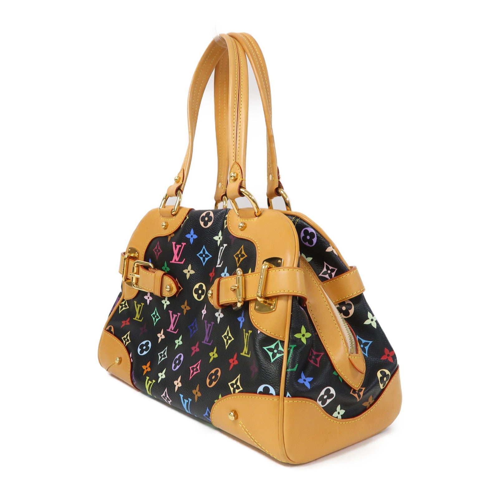 LOUIS VUITTON 【激減優惠】Monogram Multicolor Claudia金扣手挽袋黑色