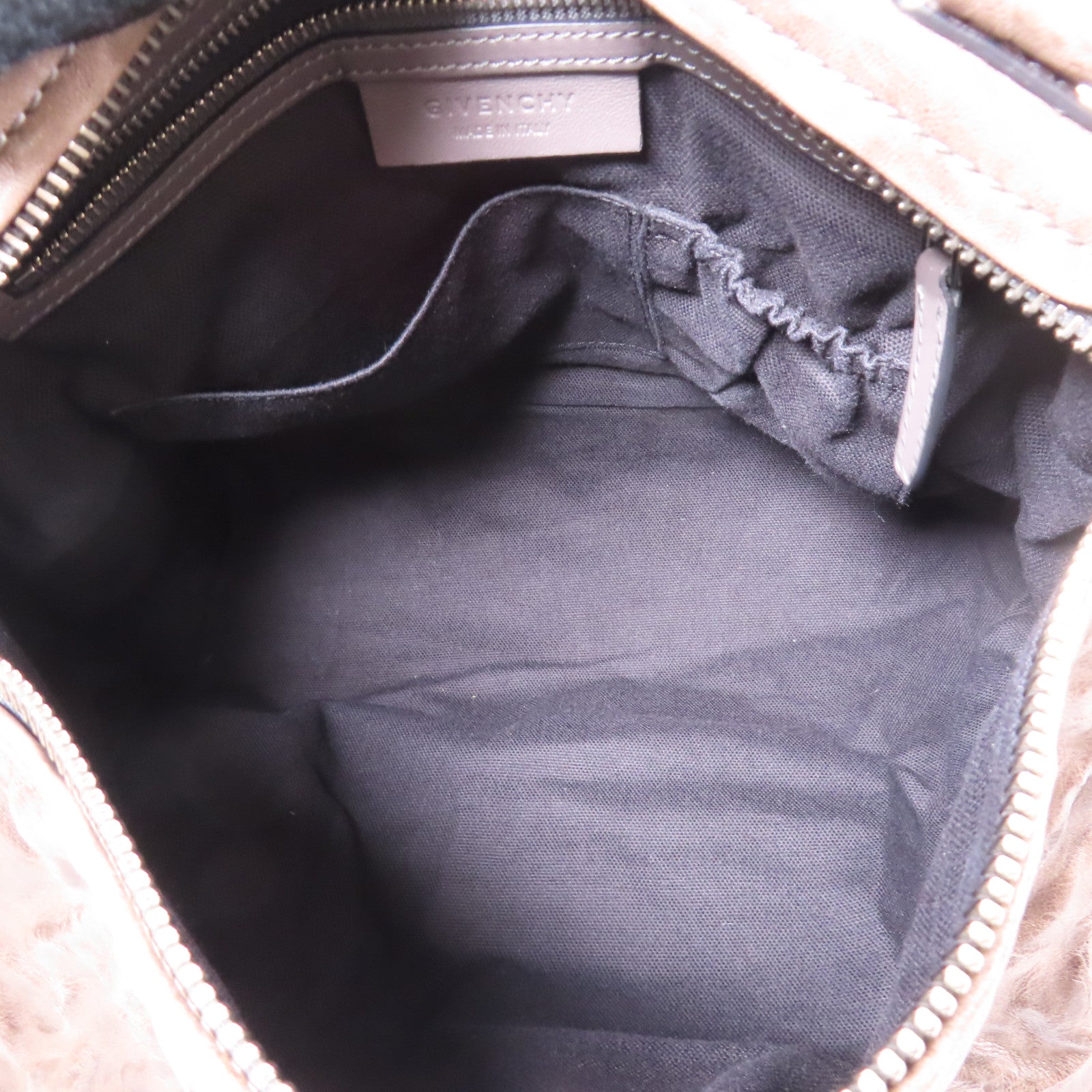 GIVENCHY 牛皮皮革2 Way Shoulder銀扣手挽肩背兩用袋