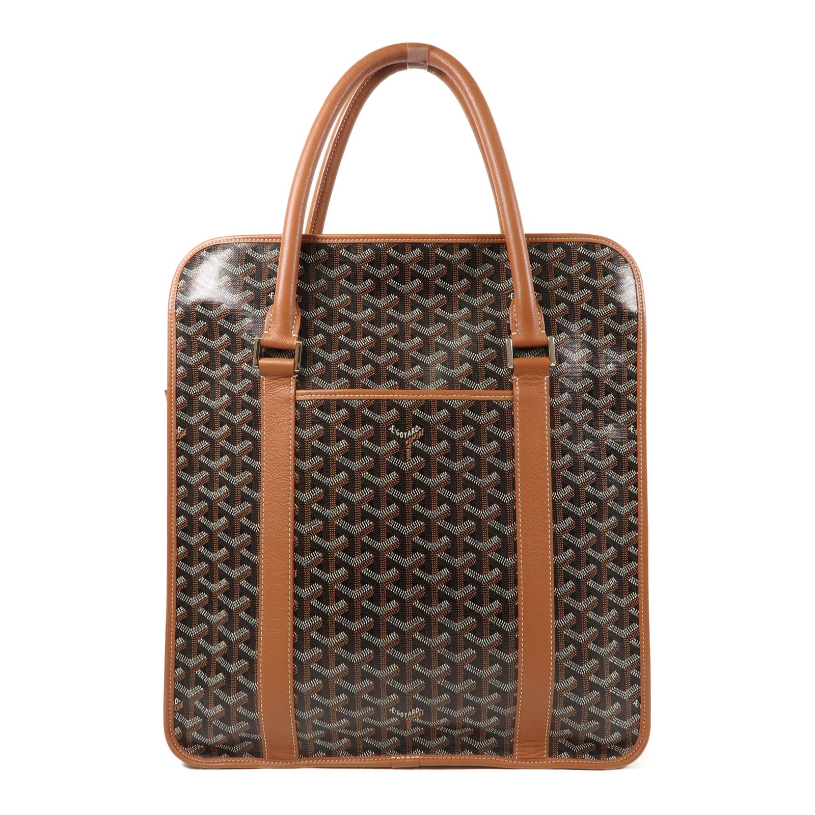 GOYARD 【激減優惠】塗層帆布/皮革Bourgogne銀扣肩背袋/手挽袋