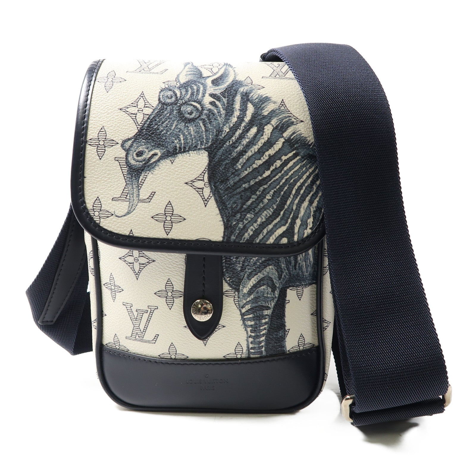LOUIS VUITTON 【激減優惠】Monogram Savane Messenger BB銀扣手拿包黑色