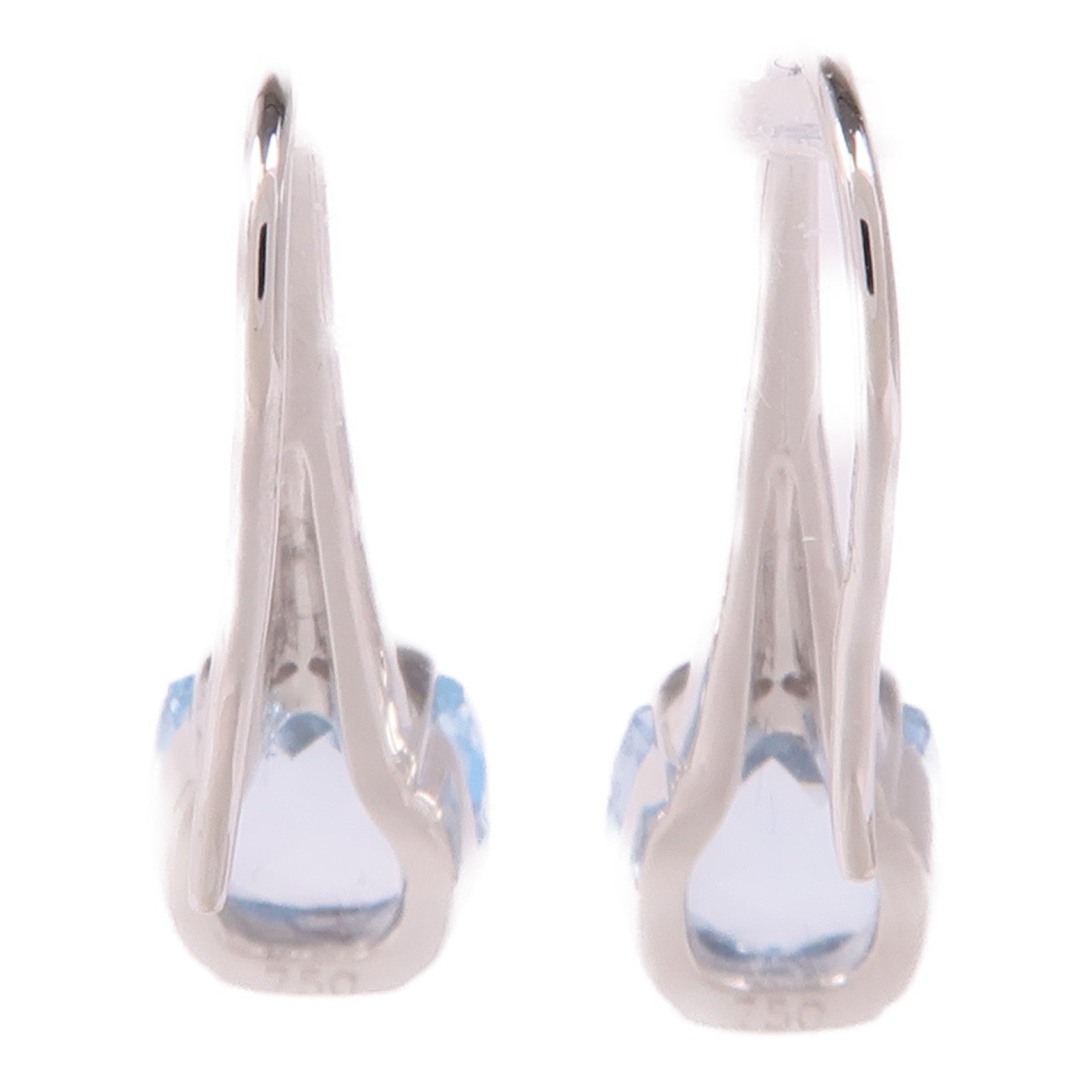 JEWELRY 18K白金Aquamarine Earrings藍晶耳環