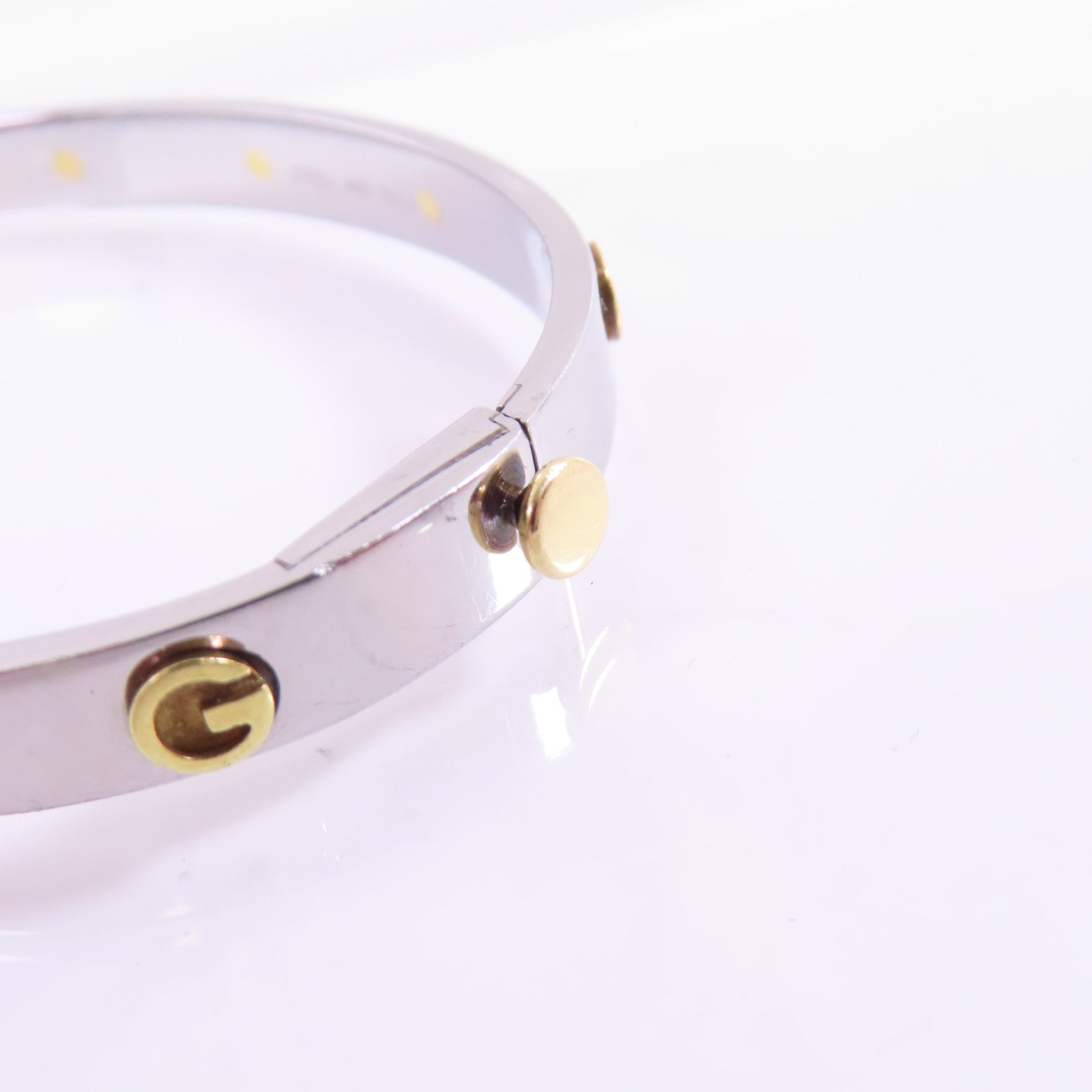 GUCCI 不鏽鋼/黃金Bangle手鐲GUCCI#17