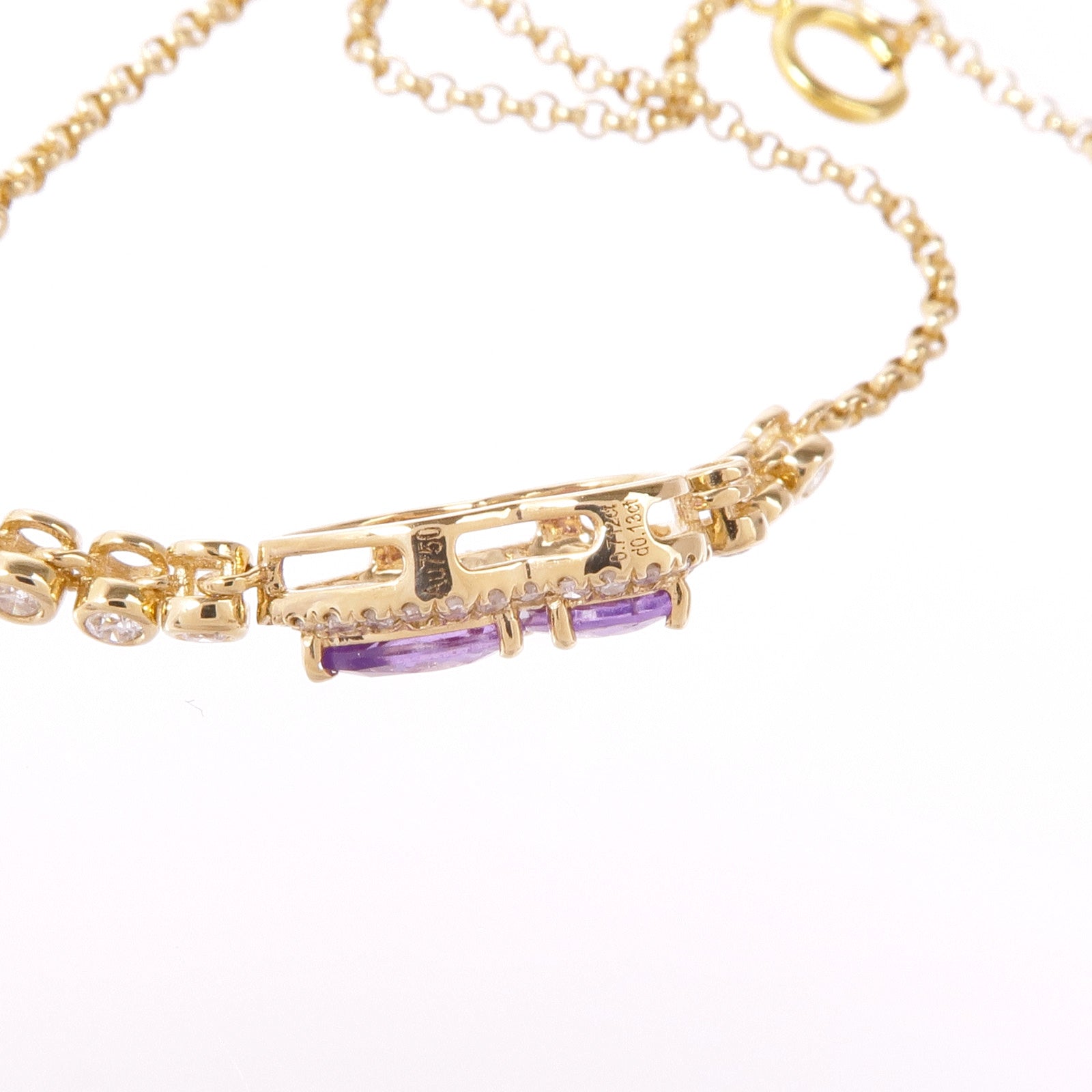 JEWELRY 18K黃金Sapphire Diamond Bracelet藍寶石/鑽石手鏈