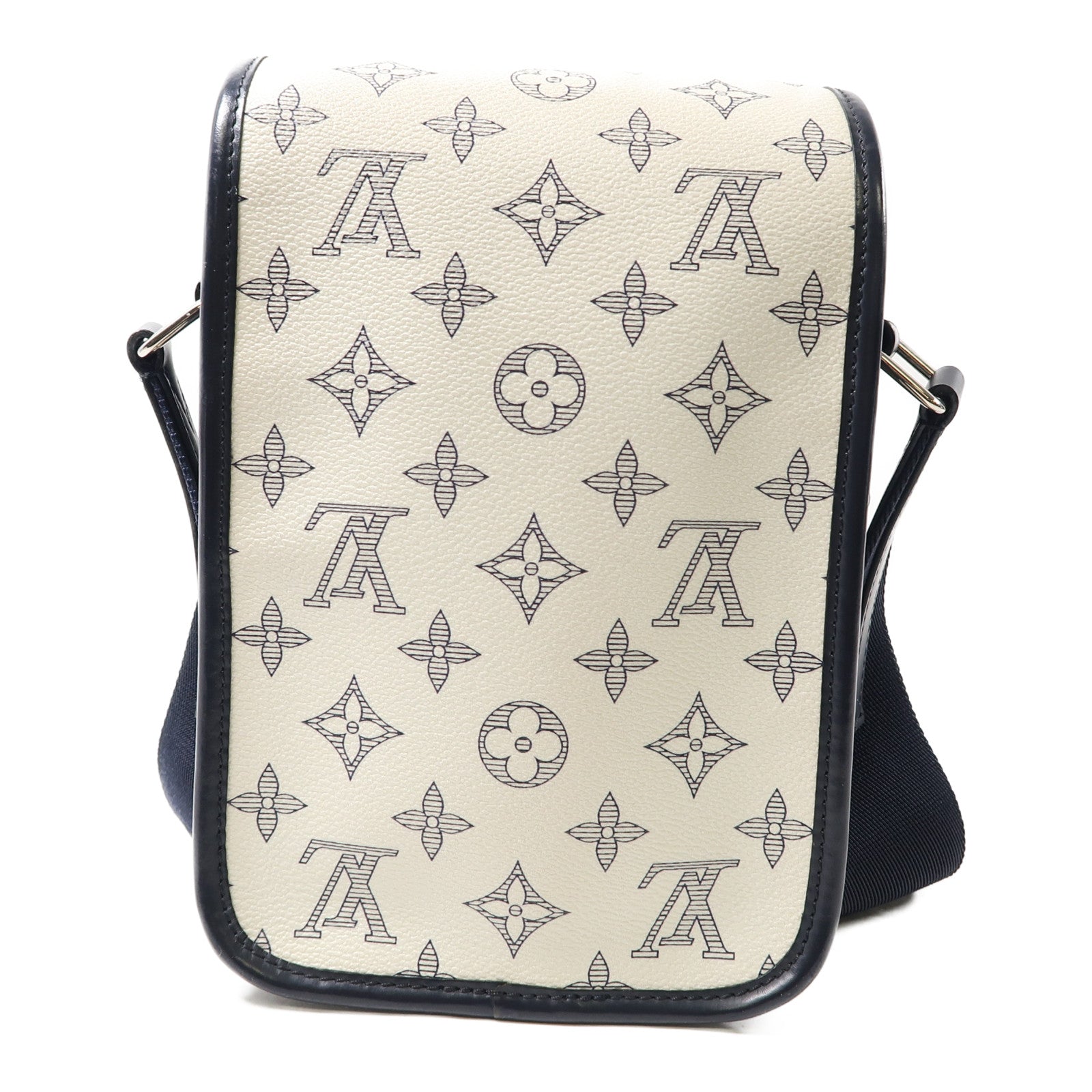 LOUIS VUITTON 【激減優惠】Monogram Savane Messenger BB銀扣手拿包黑色