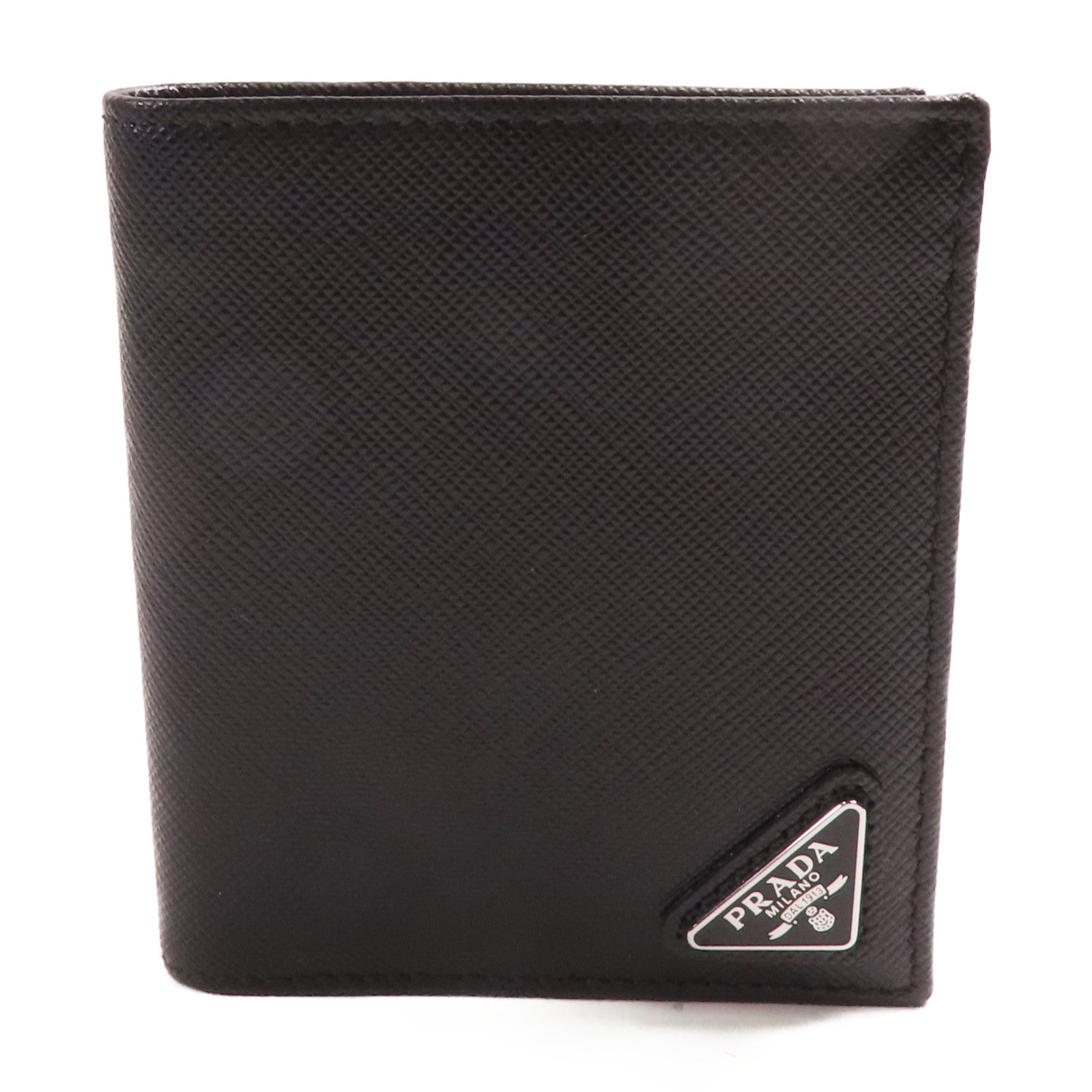 PRADA 牛皮皮革Wallet銀扣錢包