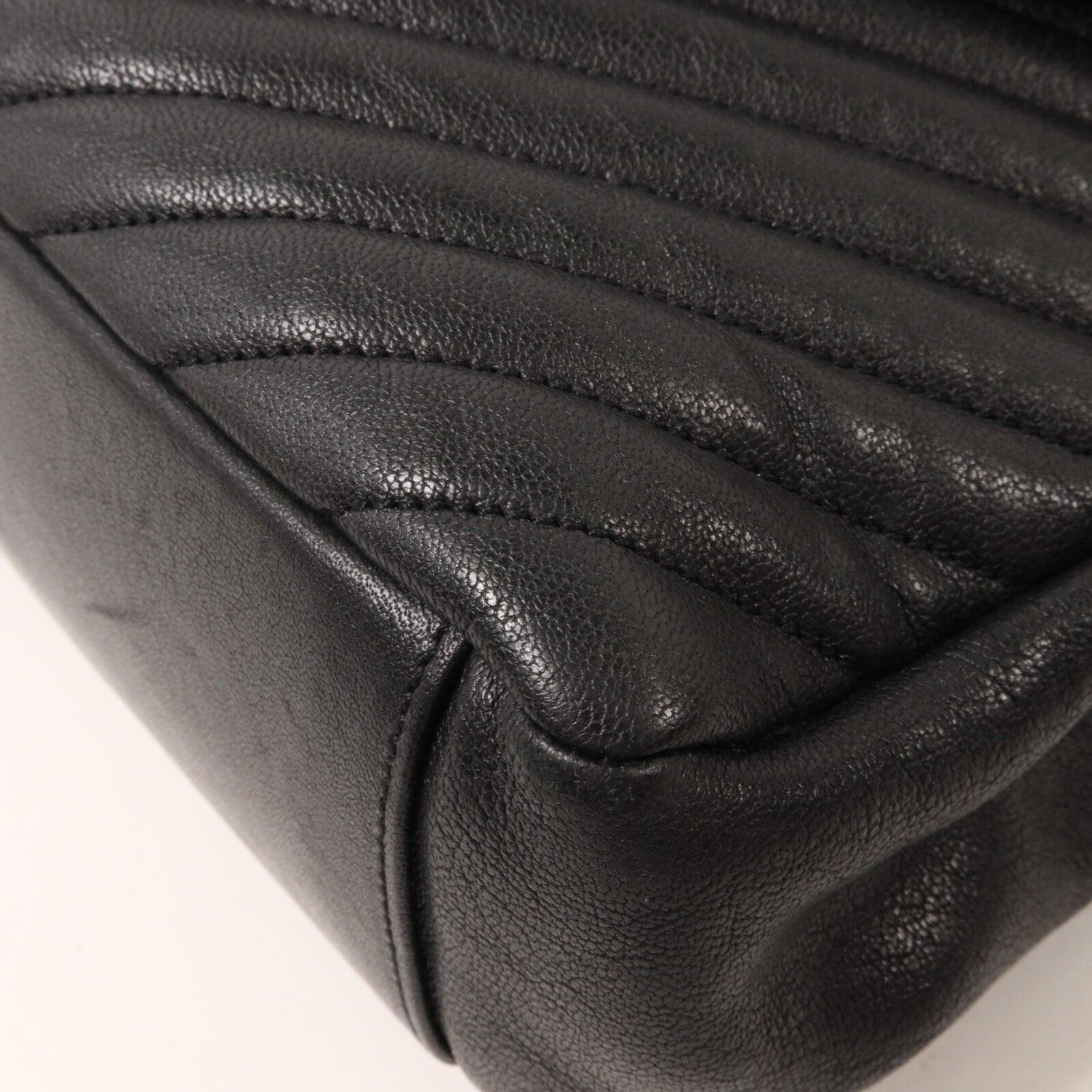 SAINT LAURENT 牛皮皮革College Large鏈帶手挽肩背兩用袋