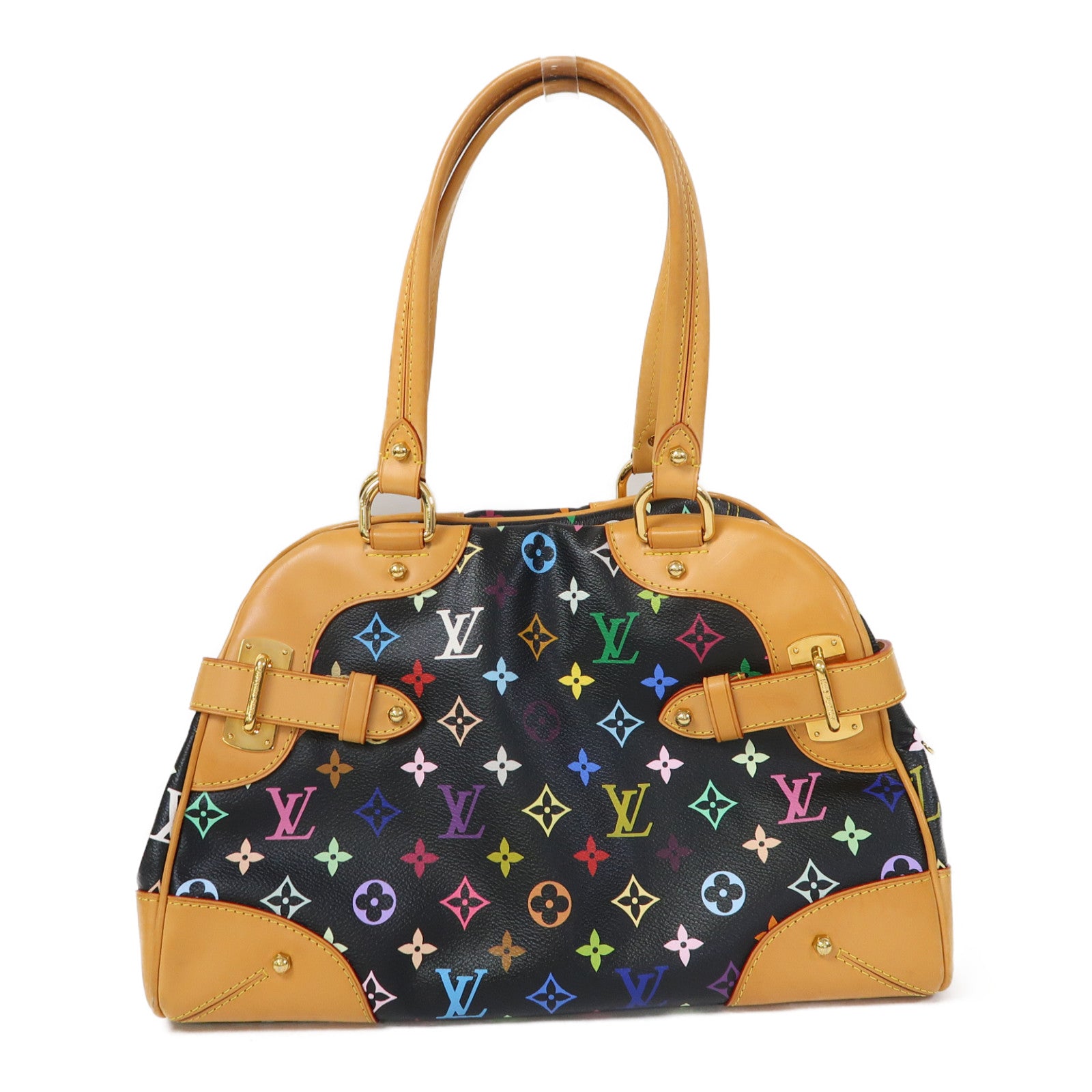 LOUIS VUITTON 【激減優惠】Monogram Multicolor Claudia金扣手挽袋黑色