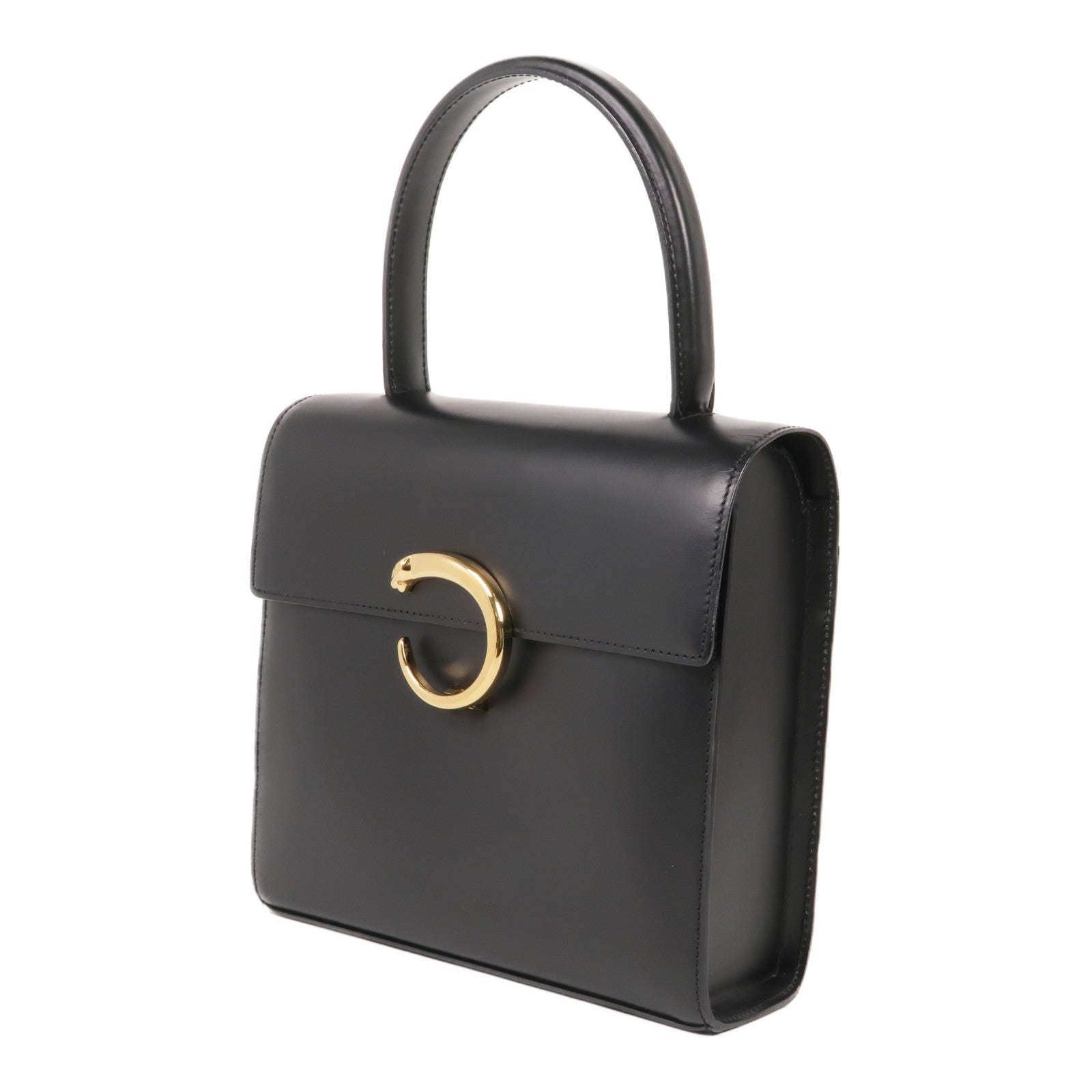 CARTIER 牛皮皮革Handbag金扣手挽袋