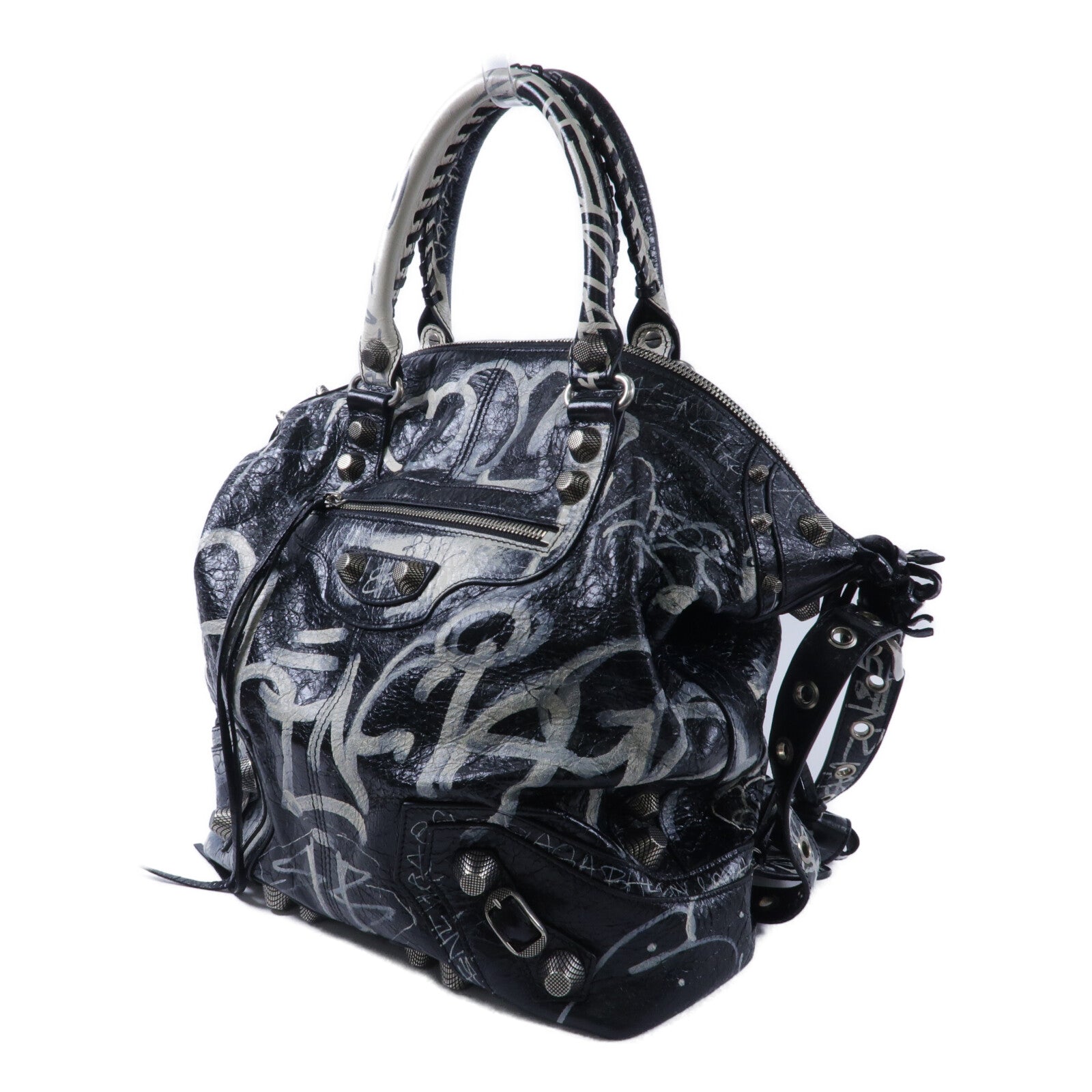 BALENCIAGA 牛皮皮革LE Cagole Graffiti Tote手挽肩背兩用袋