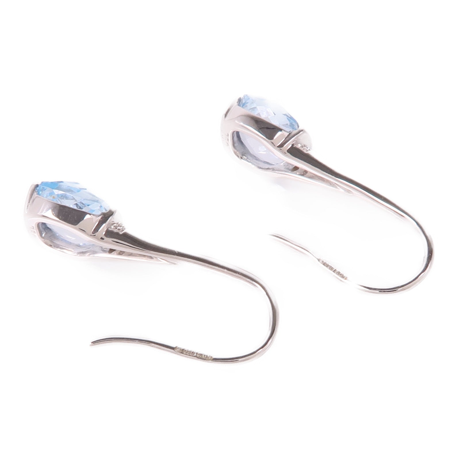 JEWELRY Aquamarine Earrings 18K White Gold