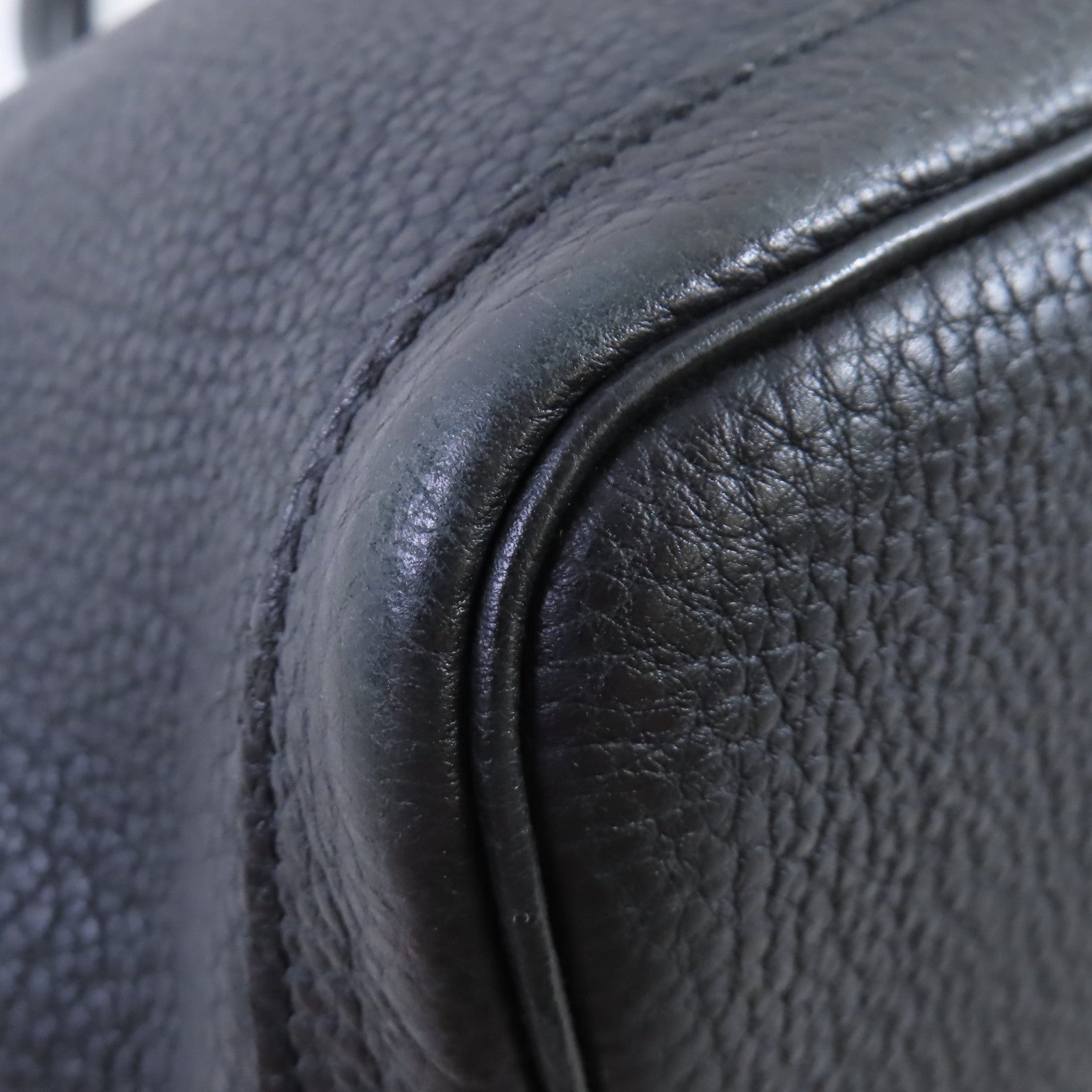HERMES Negonda皮革Garden Party PM Tote Bag銀扣手挽袋89 Noir/黑色
