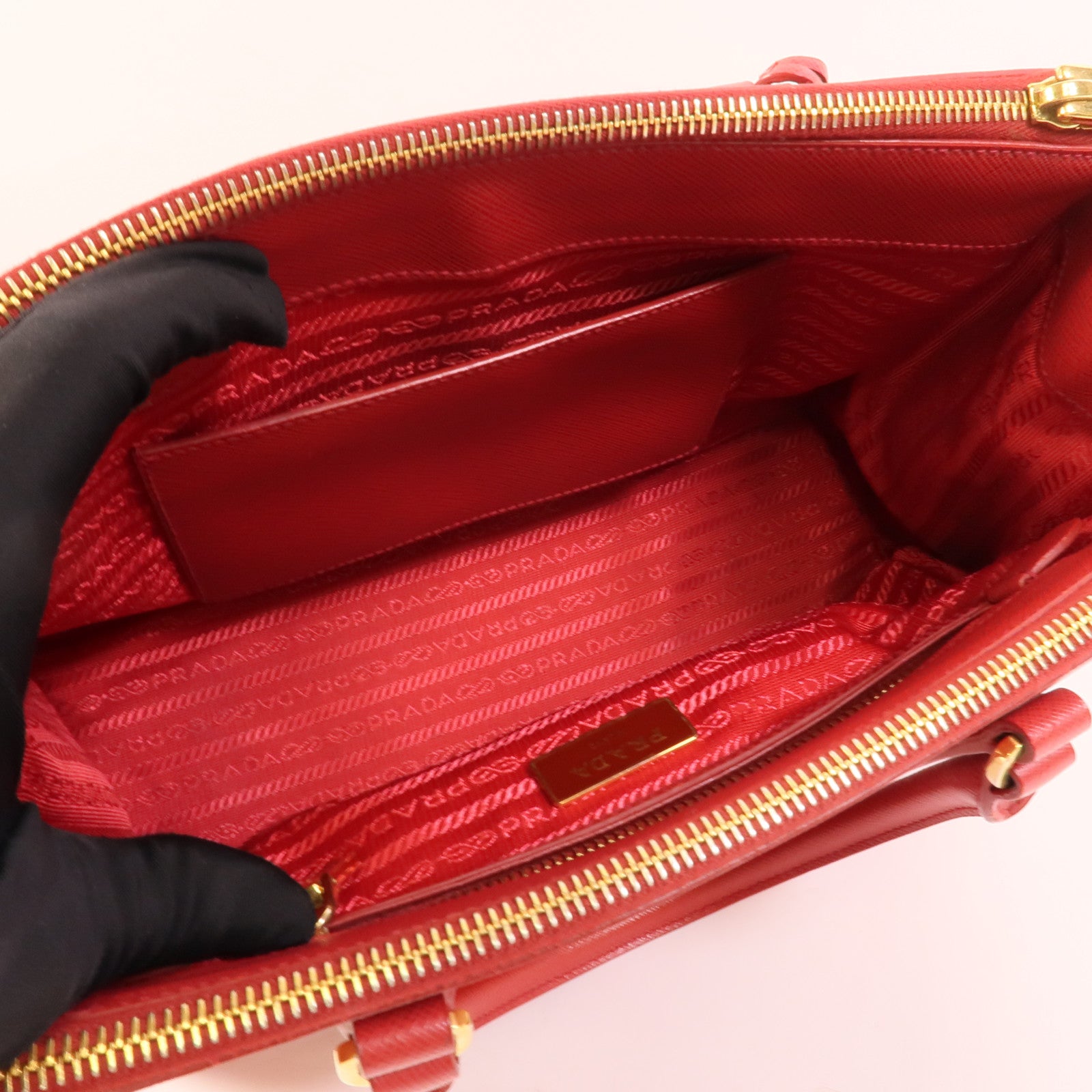 PRADA Saffiano皮革2Way Shoulder手挽肩背兩用袋
