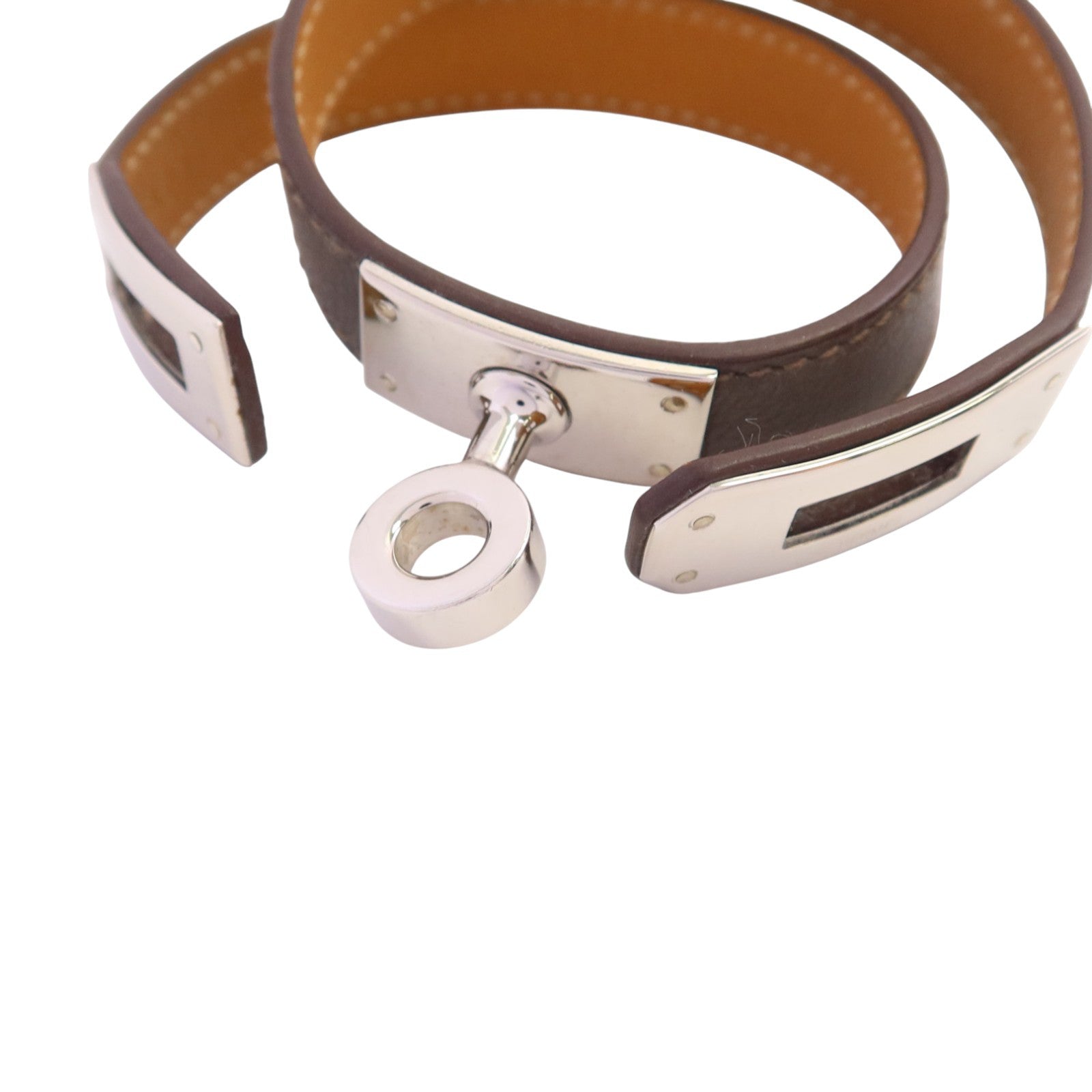 HERMES Swift皮革Kelly Double Tour Bracelet金扣手鏈