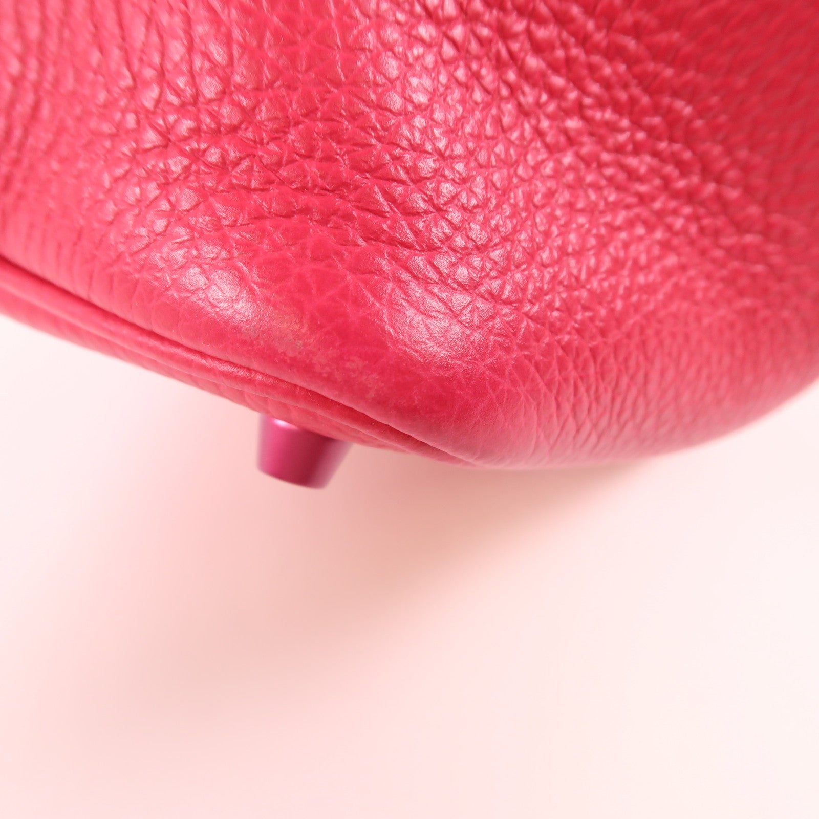 HERMES Clemence皮革Picotin PM Monochrome手挽袋Rose Mexico