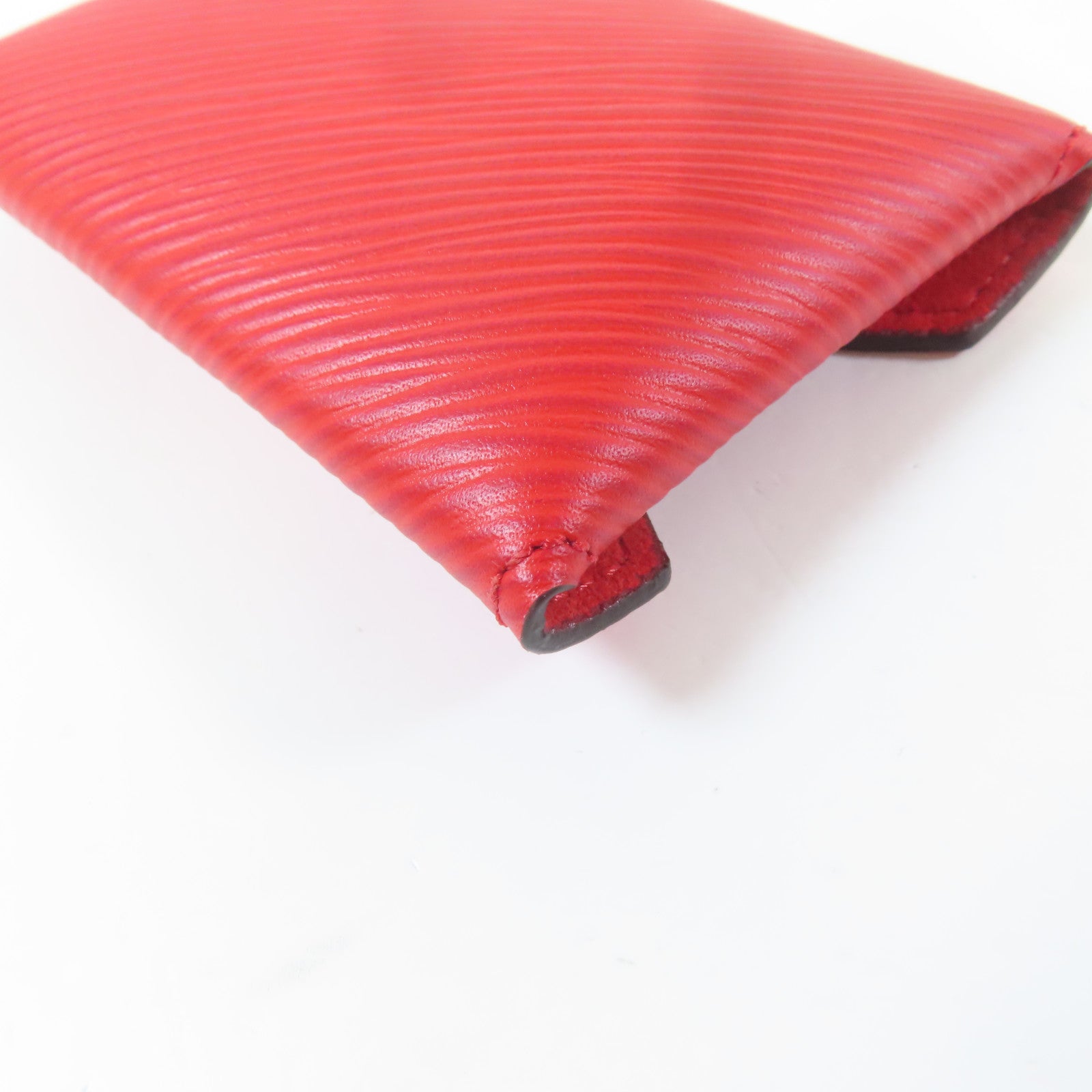 LOUIS VUITTON Epi Pochette Kirigami銀扣小袋粉紅色/紅色/深紅色