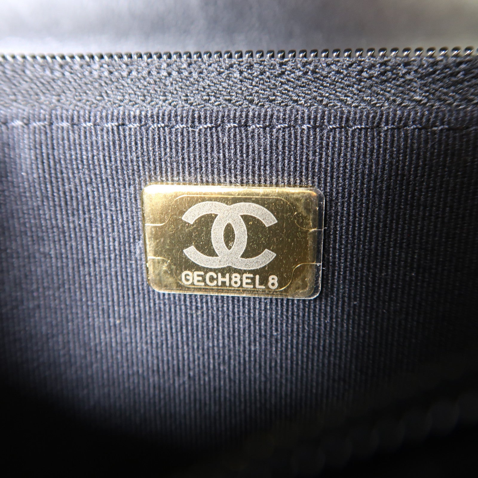 CHANEL 菱格羊皮皮革Wallet On Chain金扣鏈帶手挽肩背兩用袋黑色