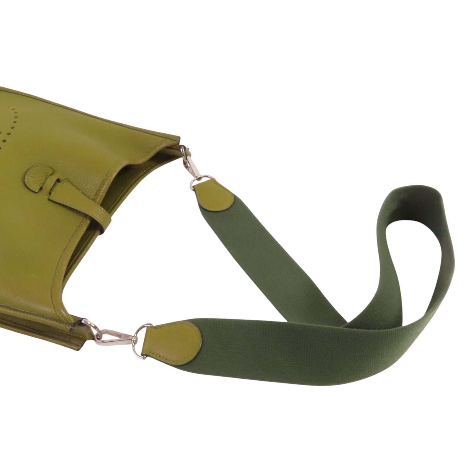 HERMES Clemence皮革Evelyne PM銀扣肩背袋