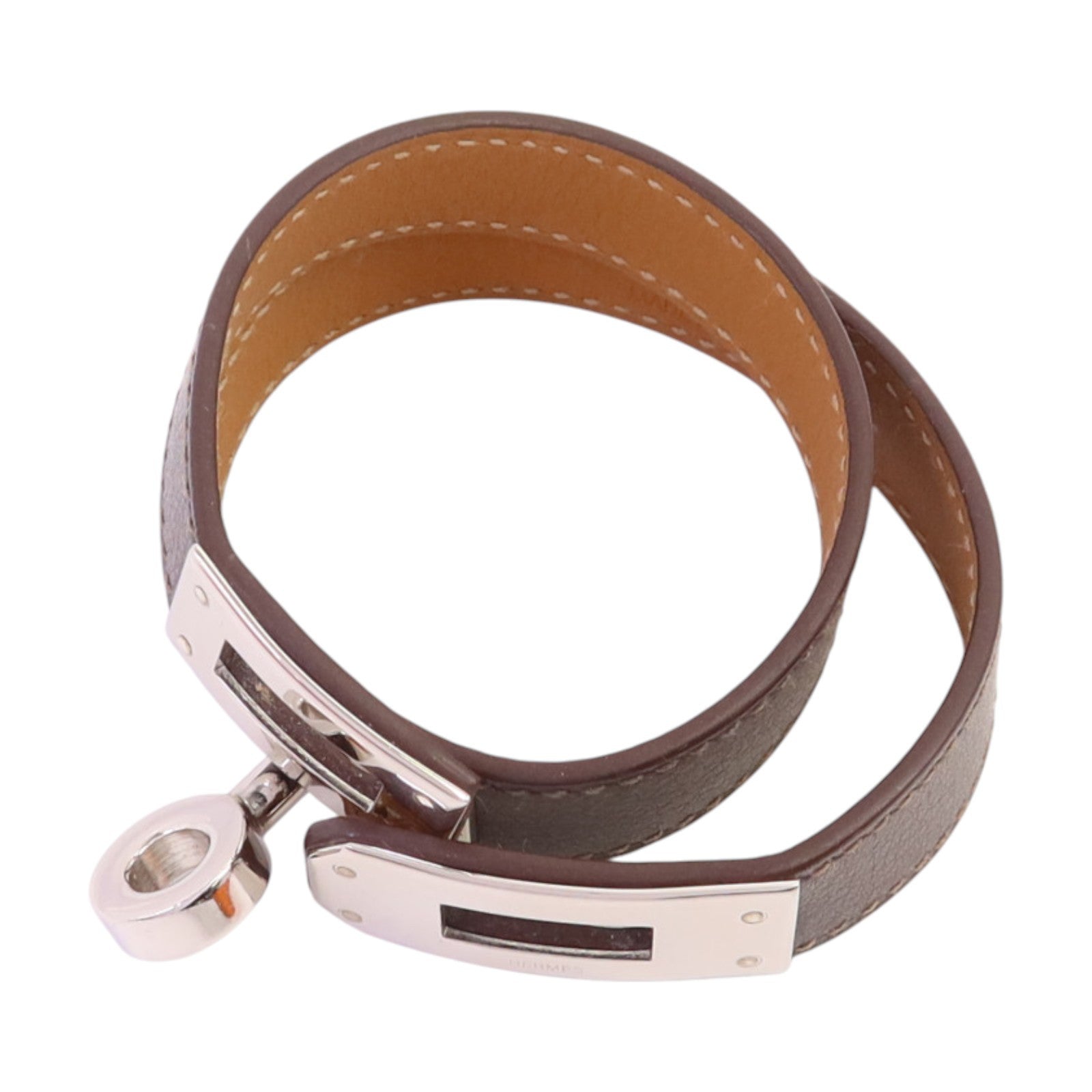 HERMES Swift皮革Kelly Double Tour Bracelet金扣手鏈