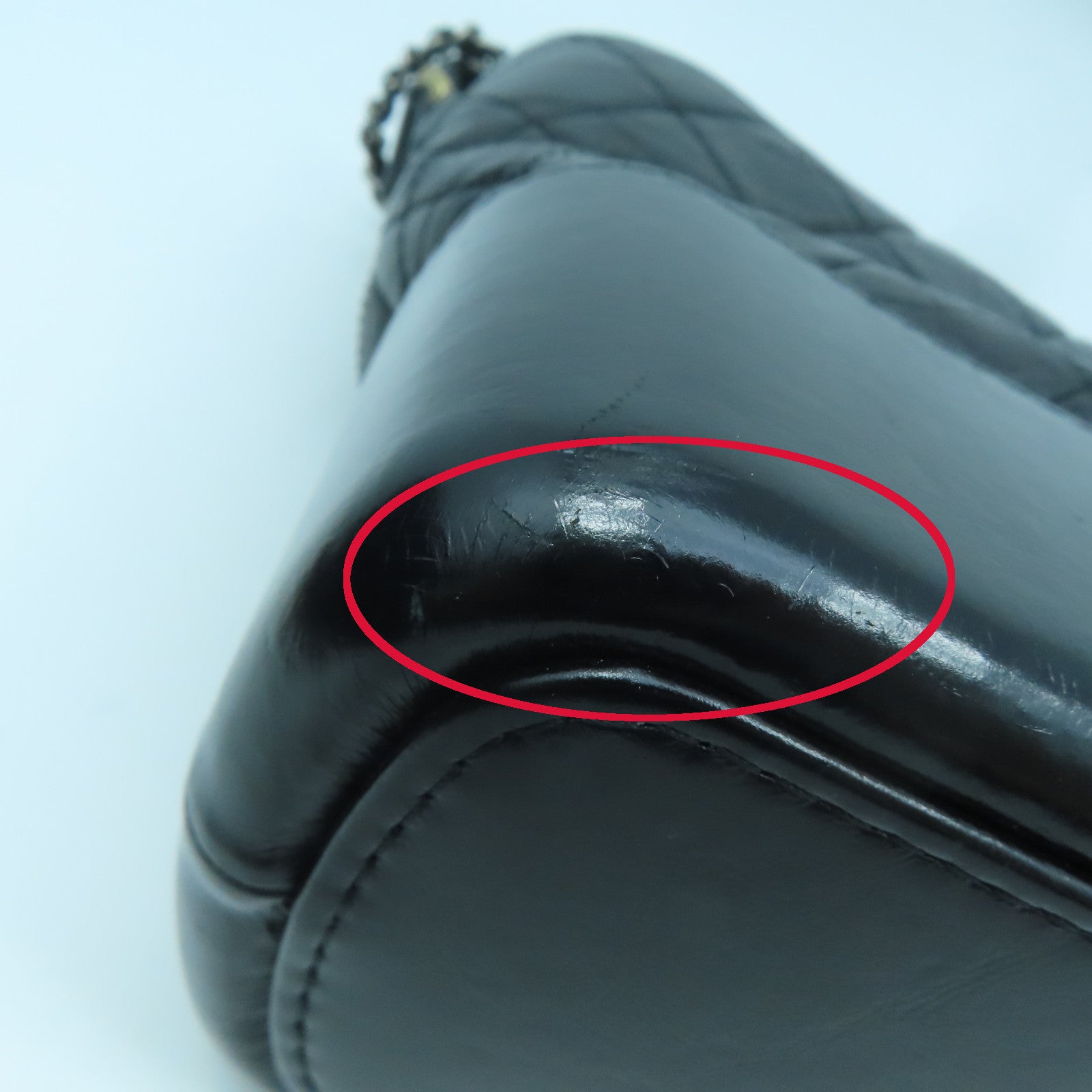 CHANEL 【激減優惠】菱格牛皮皮革Chain Shoulder金扣/銀扣鏈帶肩背袋黑色