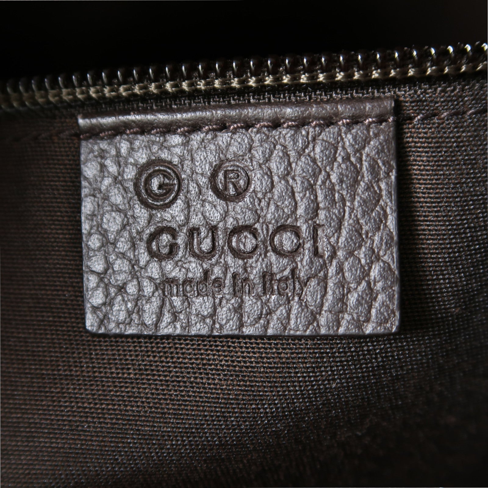 GUCCI 塗層帆布Shoulder Bag金扣肩背袋啡色