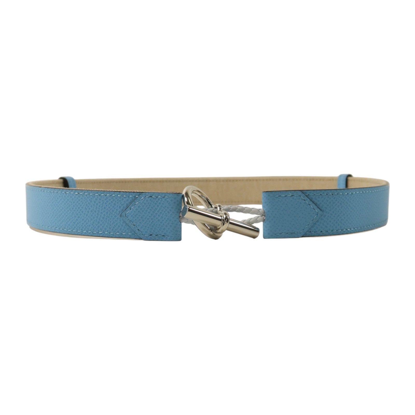 HERMES Epsom皮革Baborde 24 Belt銀扣皮帶