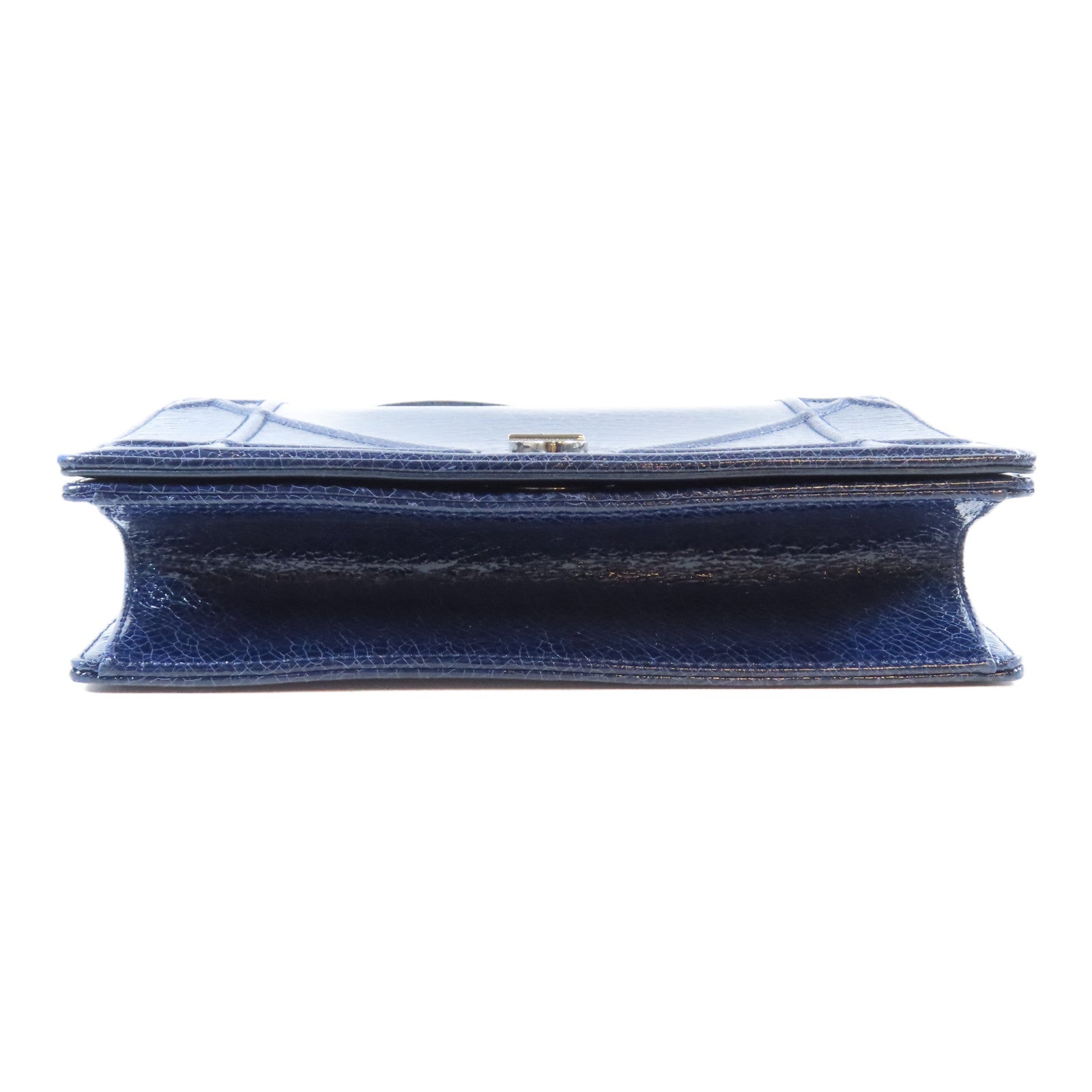 Dior **【激減優惠】牛皮皮革Chain Shoulder Bag銀扣鏈帶肩背袋深藍色