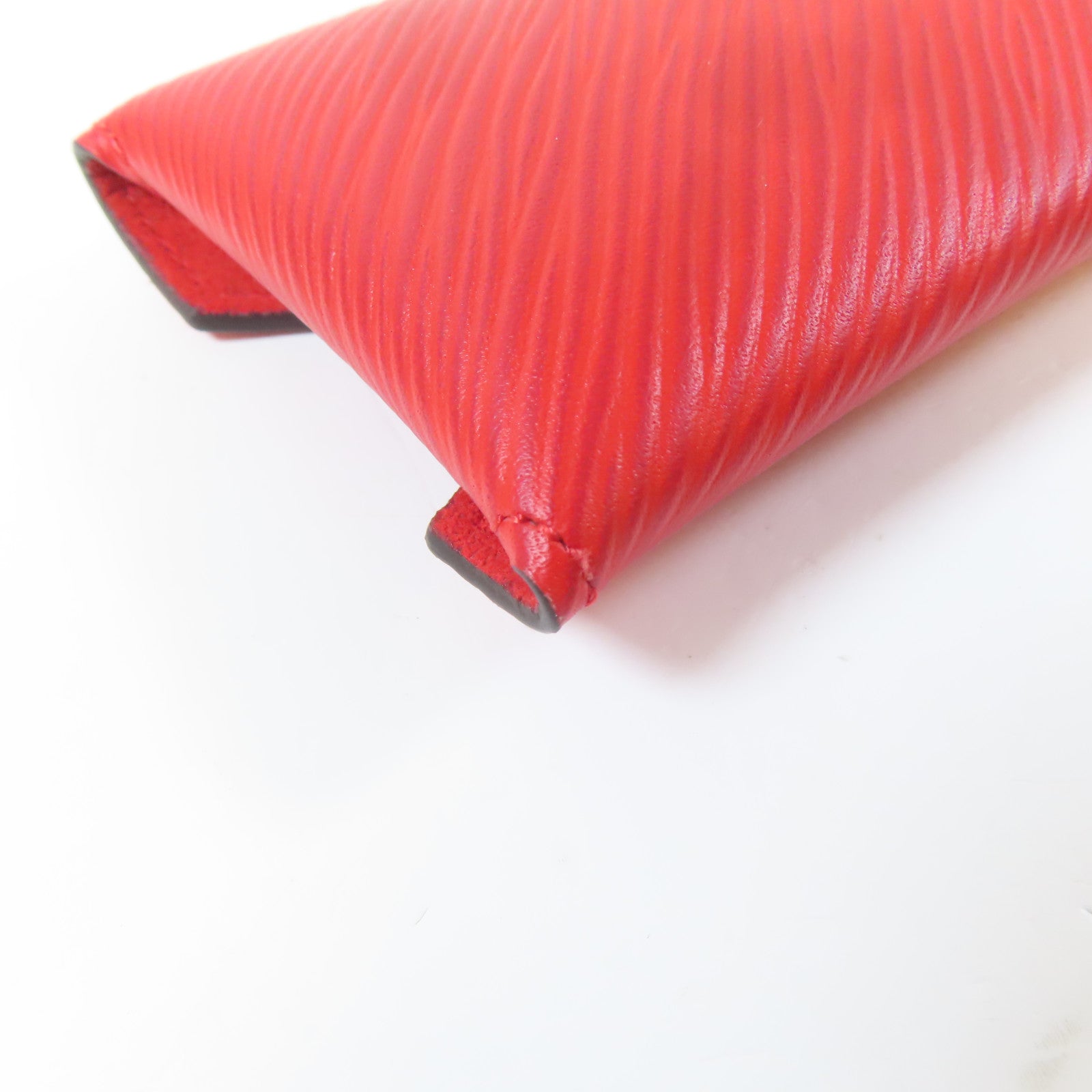 LOUIS VUITTON Epi Pochette Kirigami銀扣小袋粉紅色/紅色/深紅色