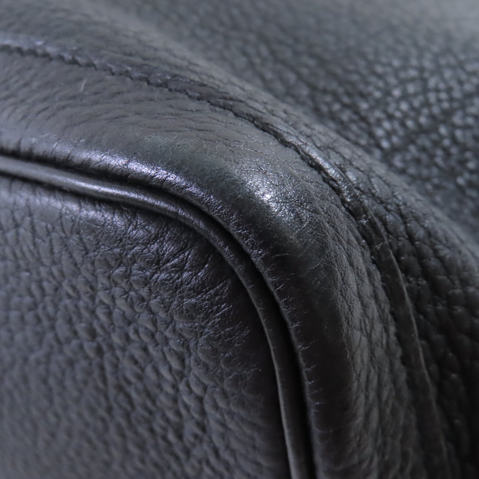HERMES Negonda皮革Garden Party PM Tote Bag銀扣手挽袋89 Noir/黑色