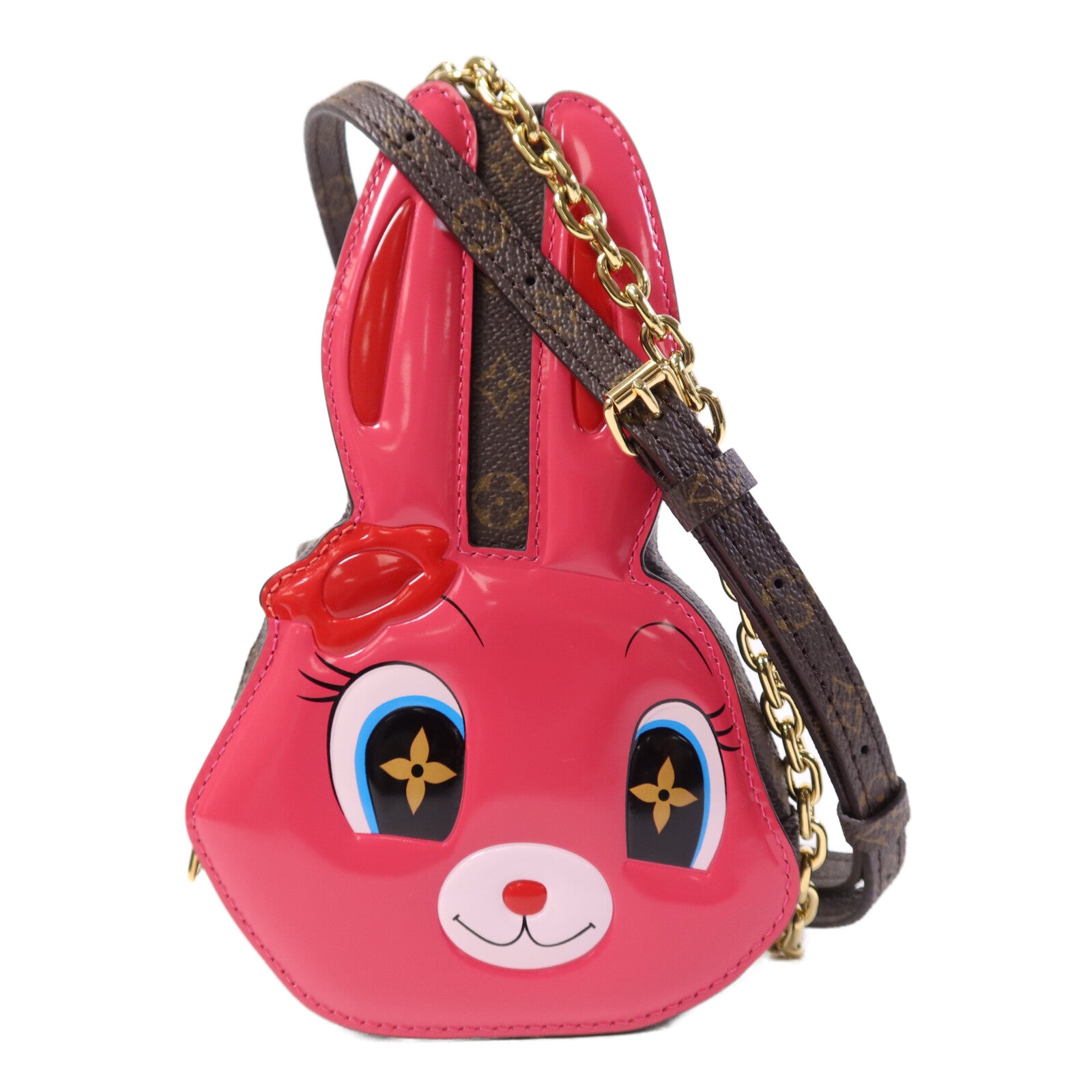 LOUIS VUITTON Animogram Wallet on chain金扣鏈帶肩背袋