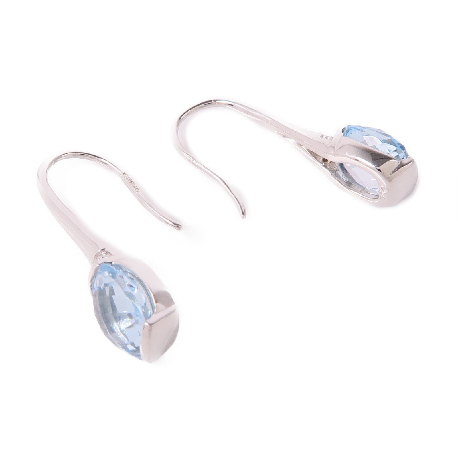 JEWELRY Aquamarine Earrings 18K White Gold