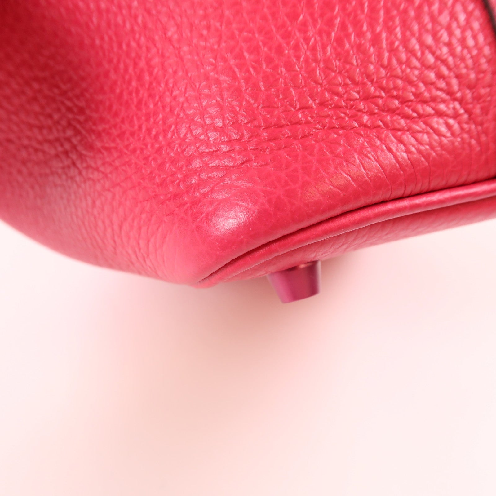 HERMES Clemence皮革Picotin PM Monochrome手挽袋Rose Mexico