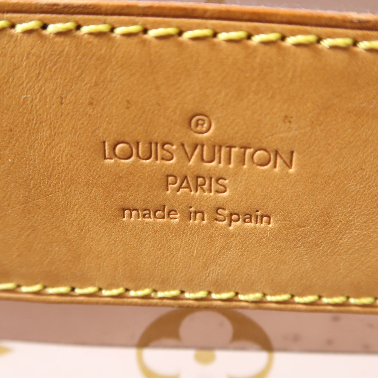 LOUIS VUITTON Monogram Vinyl Cabas Ambre PM金扣手挽袋棕色