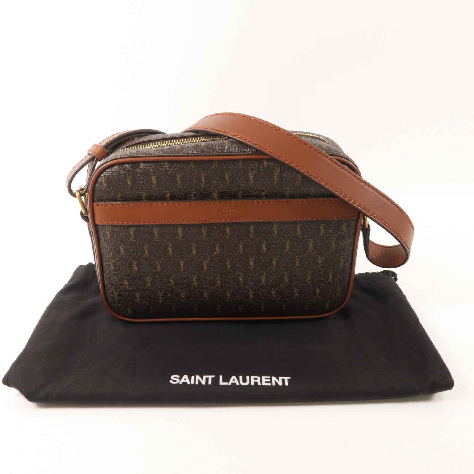 SAINT LAURENT 塗層帆布Shoulder Bag肩背袋