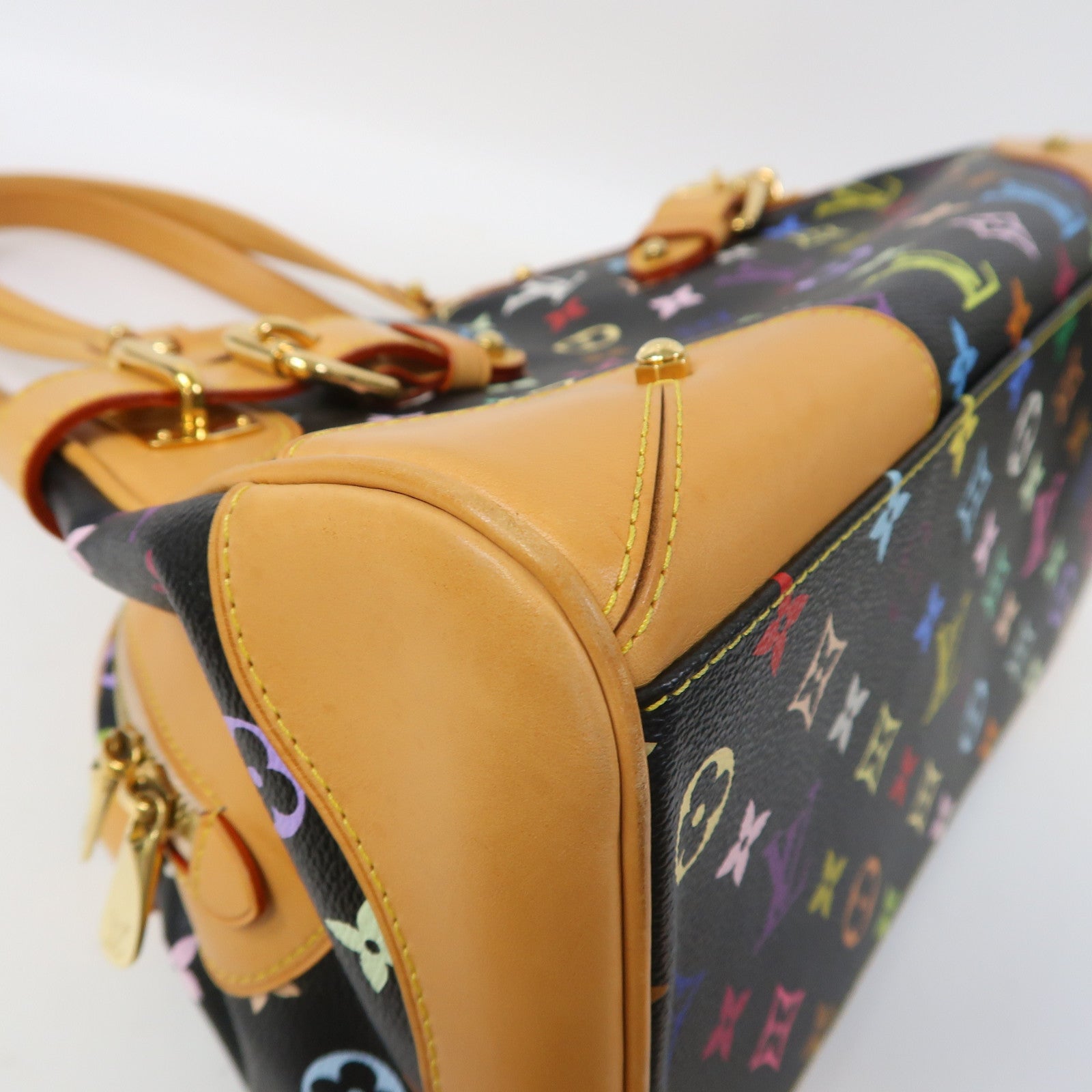 LOUIS VUITTON 【激減優惠】Monogram Multicolor Claudia金扣手挽袋黑色