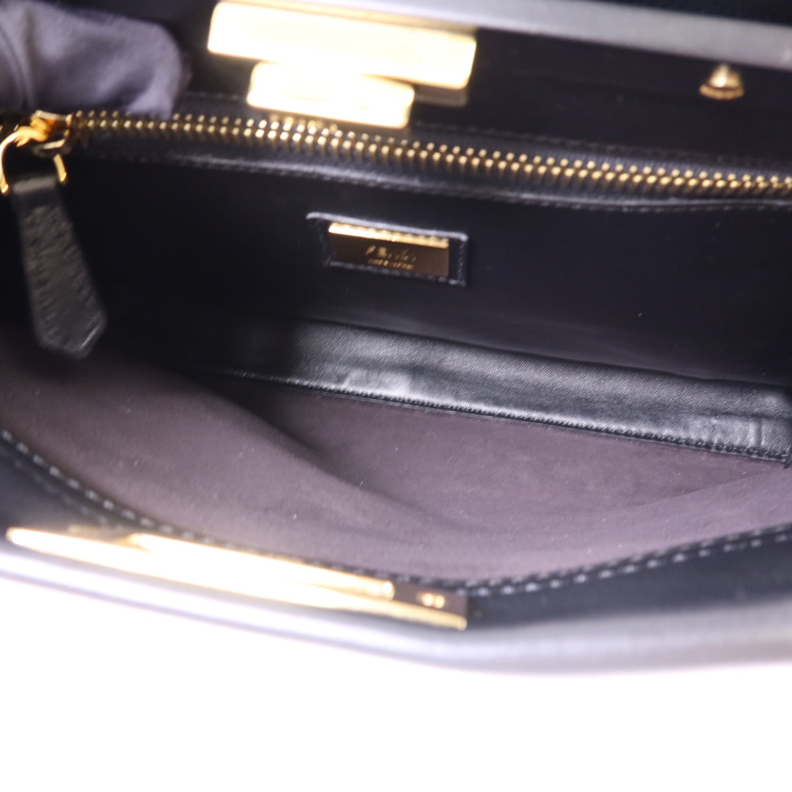 FENDI 牛皮皮革Peekaboo金扣手挽肩背兩用袋