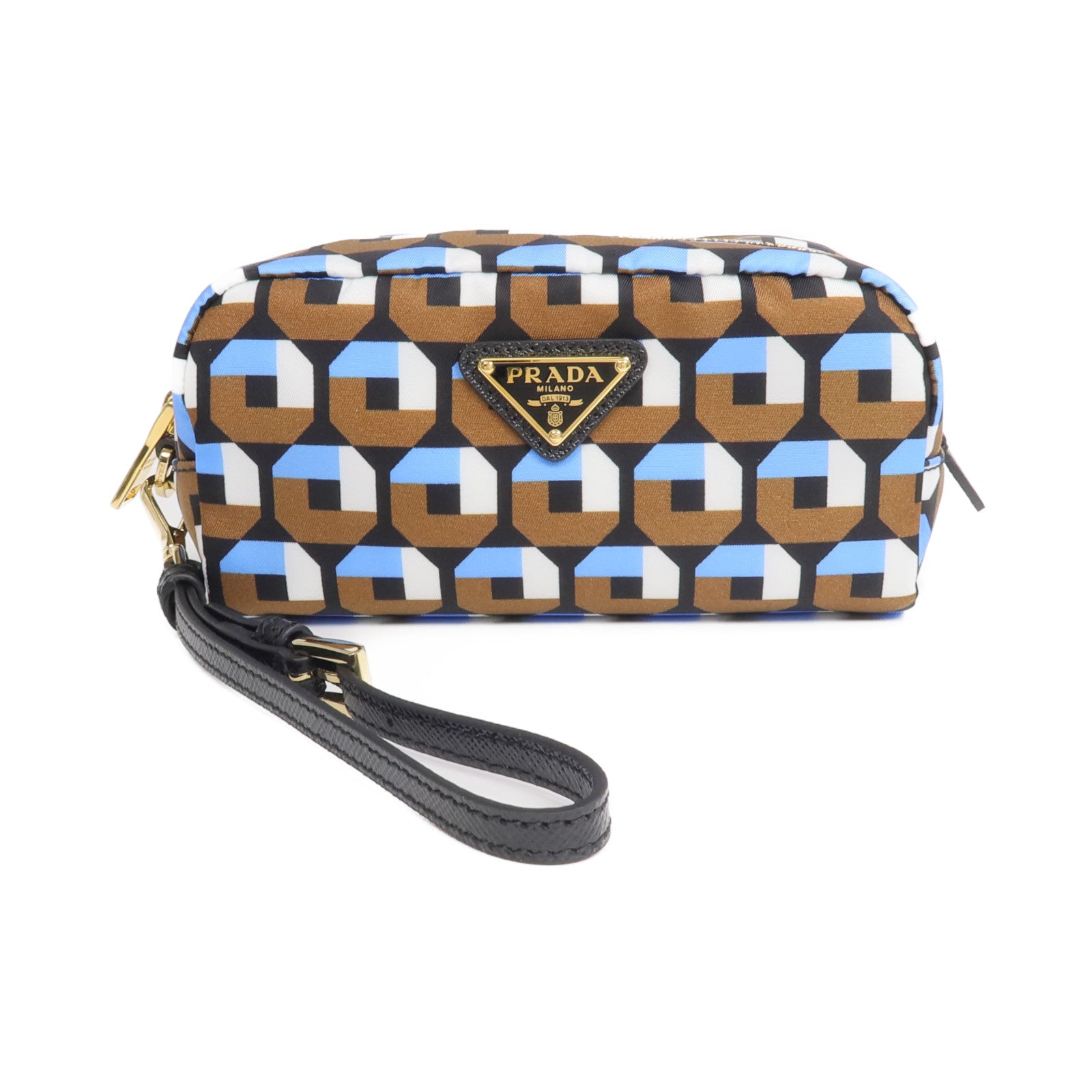 PRADA 尼龍Pouch金扣手拿包
