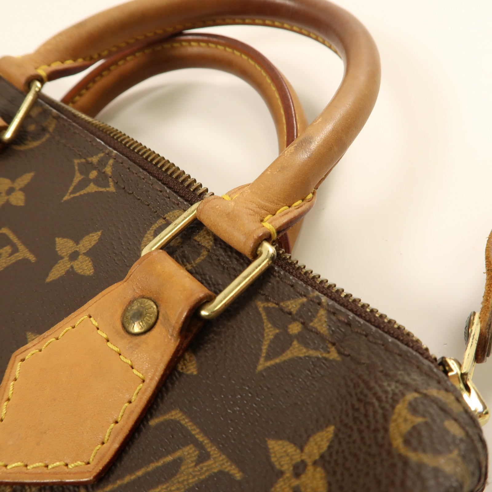 LOUIS VUITTON Monogram Speedy 25金扣手挽袋啡色