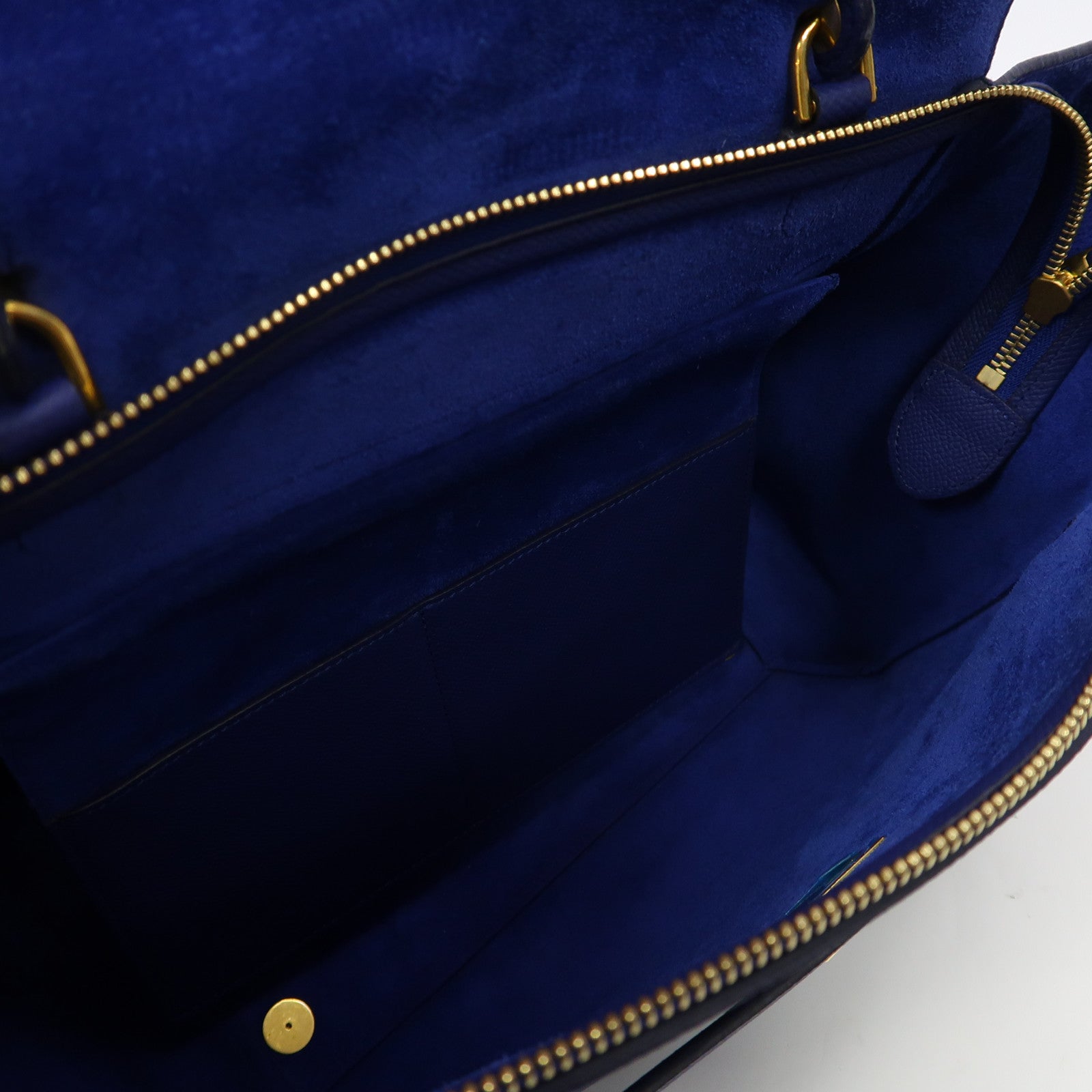 CELINE 【激減優惠】牛皮皮革Belt Bag金扣手挽肩背兩用袋藍色